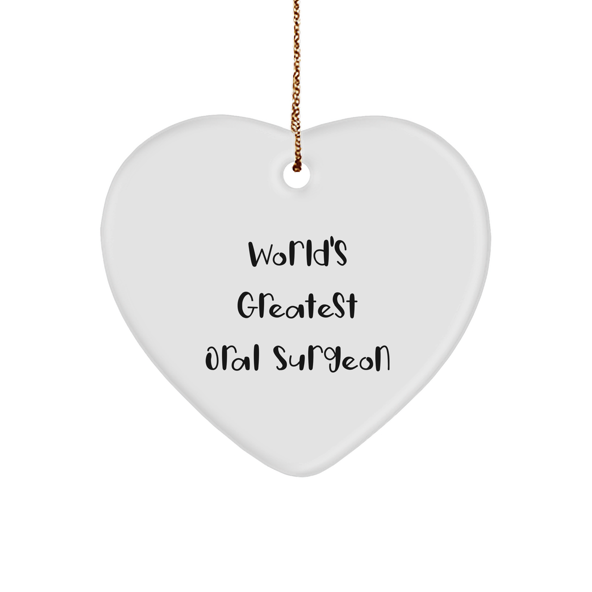 Funny World's Greatest Oral Surgeon Heart Ornament Gifts from Family, Gifts for Oral Surgeon, Christmas Unique Gifts - Image 1