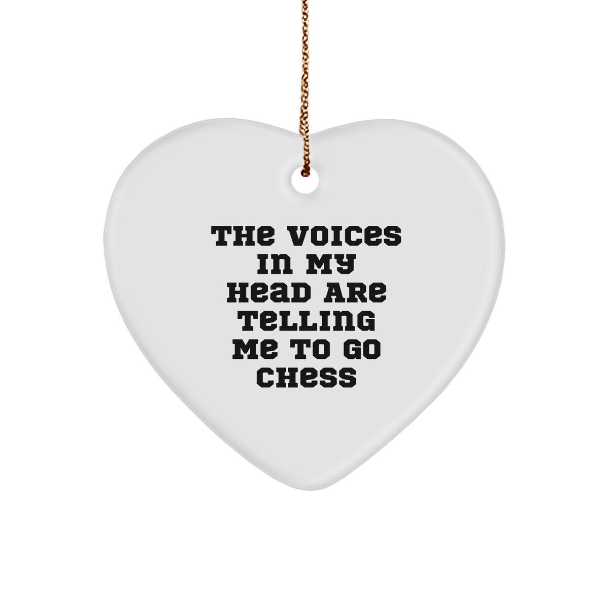 Funny Chess Heart Ornament, Gifts from Friends and Family for Chess Enthusiasts, Christmas Unique Gifts for Men and Women - Image 1