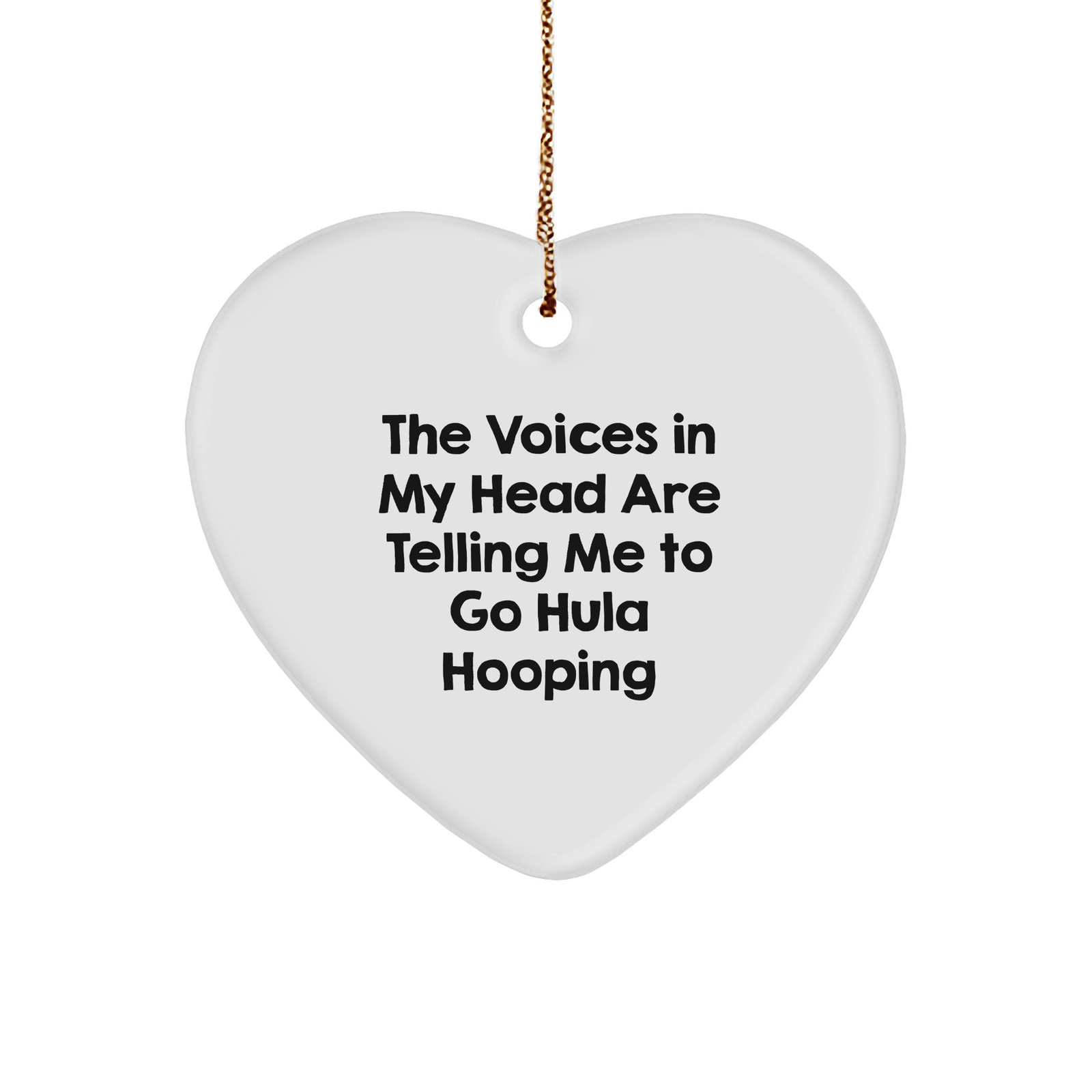 Funny Hula Hooping Heart Ornament Gifts from Friends for Hula Hooping Lovers - Christmas Unique Gifts - Image 1