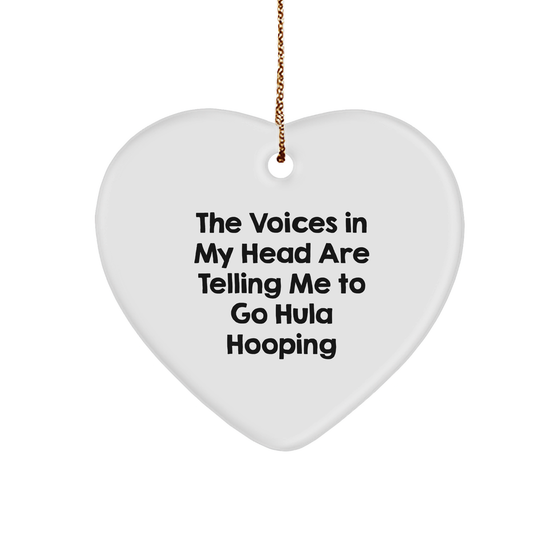 Funny Hula Hooping Heart Ornament Gifts from Friends for Hula Hooping Lovers - Christmas Unique Gifts - Image 1