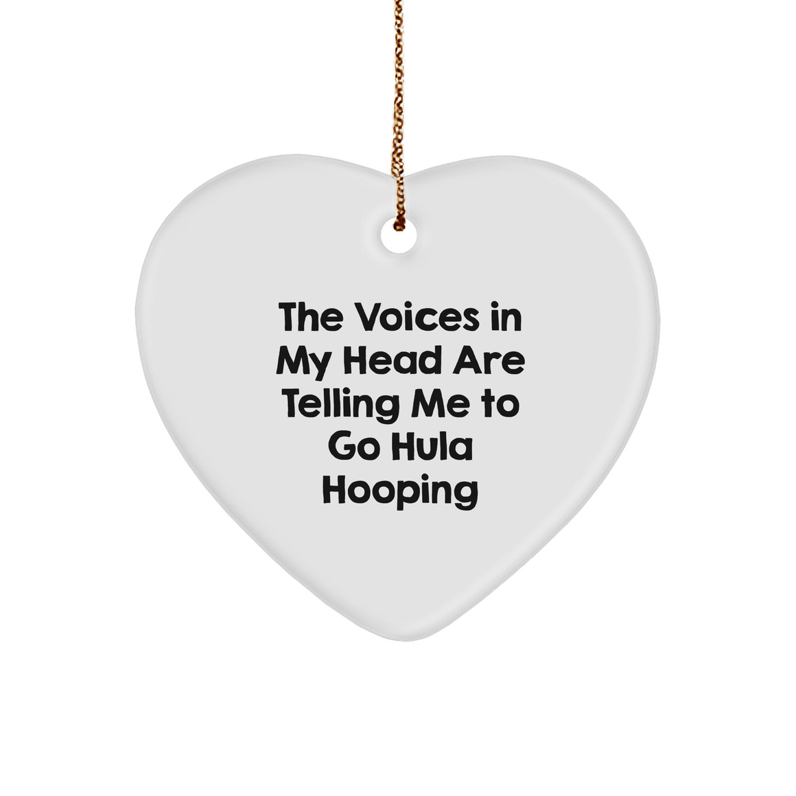 Funny Hula Hooping Heart Ornament Gifts from Friends for Hula Hooping Lovers - Christmas Unique Gifts - Image 1