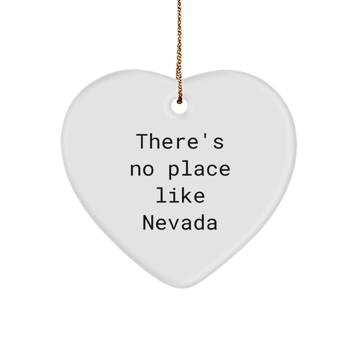 Nevada Heart Ornament Gifts for Friends from There&#39;s No Place Like Nevada, Christmas Decorations - Image 1