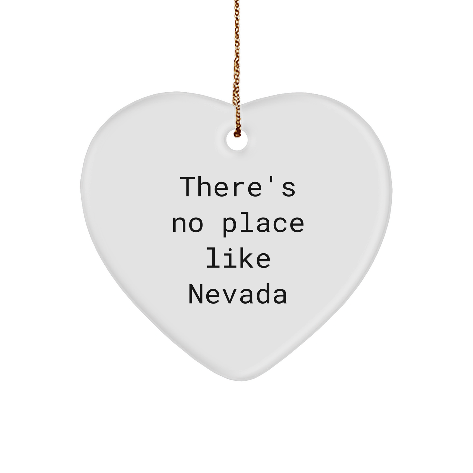 Nevada Heart Ornament Gifts for Friends from There's No Place Like Nevada, Christmas Decorations - Image 1