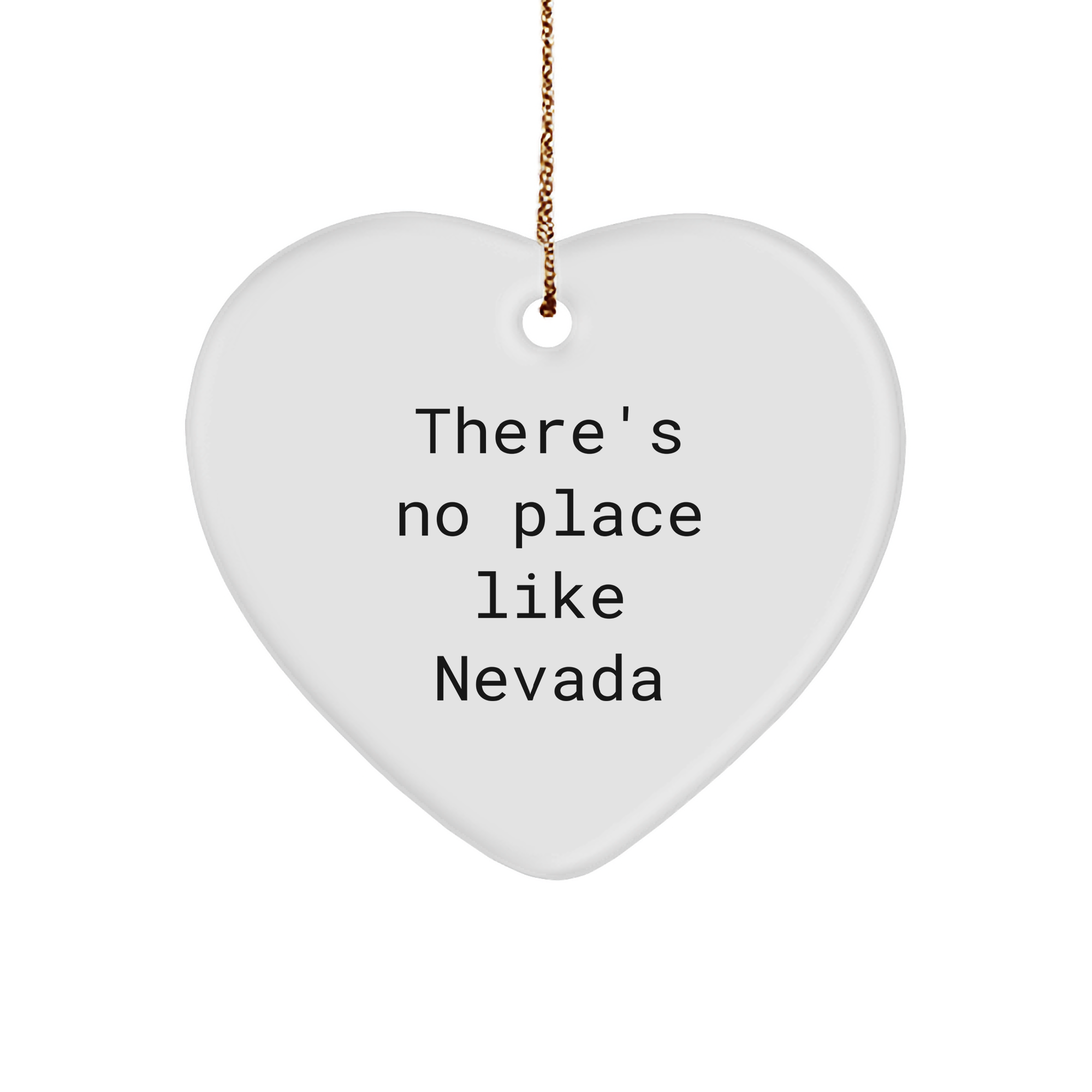 Nevada Heart Ornament Gifts for Friends from There's No Place Like Nevada, Christmas Decorations - Image 1