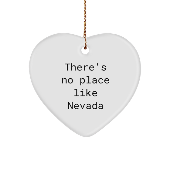 Nevada Heart Ornament Gifts for Friends from There's No Place Like Nevada, Christmas Decorations - Image 1