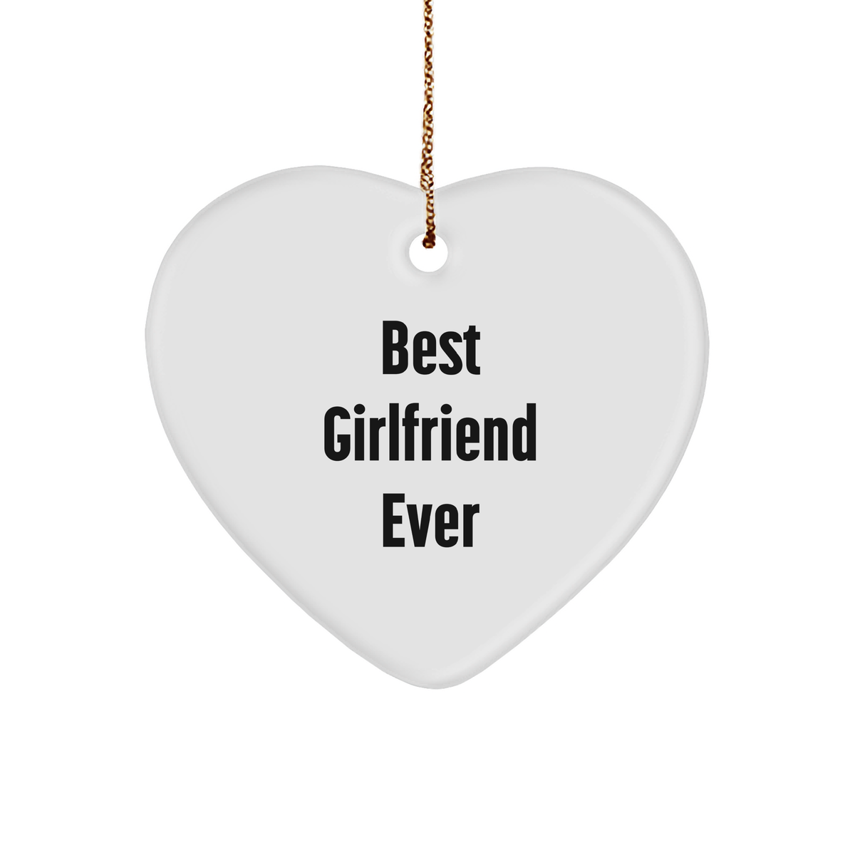 Cute Best Sweetheart Ever Heart Ornament Gifts for Sweetheart | Funny Christmas Unique Gifts from Sweetheart to Sweetheart - Image 1
