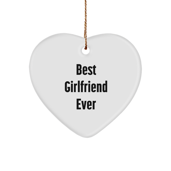 Cute Best Sweetheart Ever Heart Ornament Gifts for Sweetheart | Funny Christmas Unique Gifts from Sweetheart to Sweetheart - Image 1
