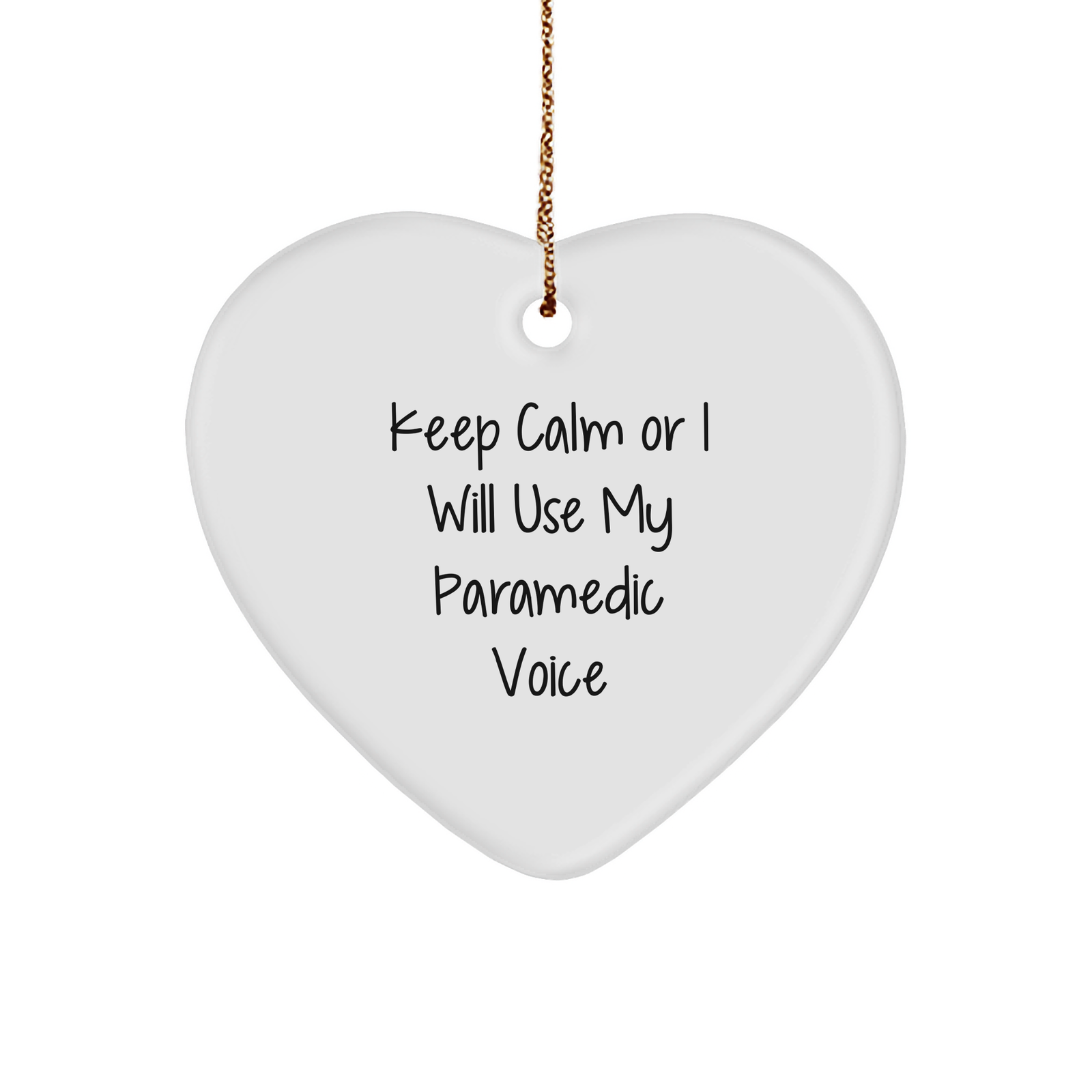 Rescue Worker Heart Ornament, Funny Quote Gifts from Friends for Rescue Worker Christmas Unique Gifts - Image 1