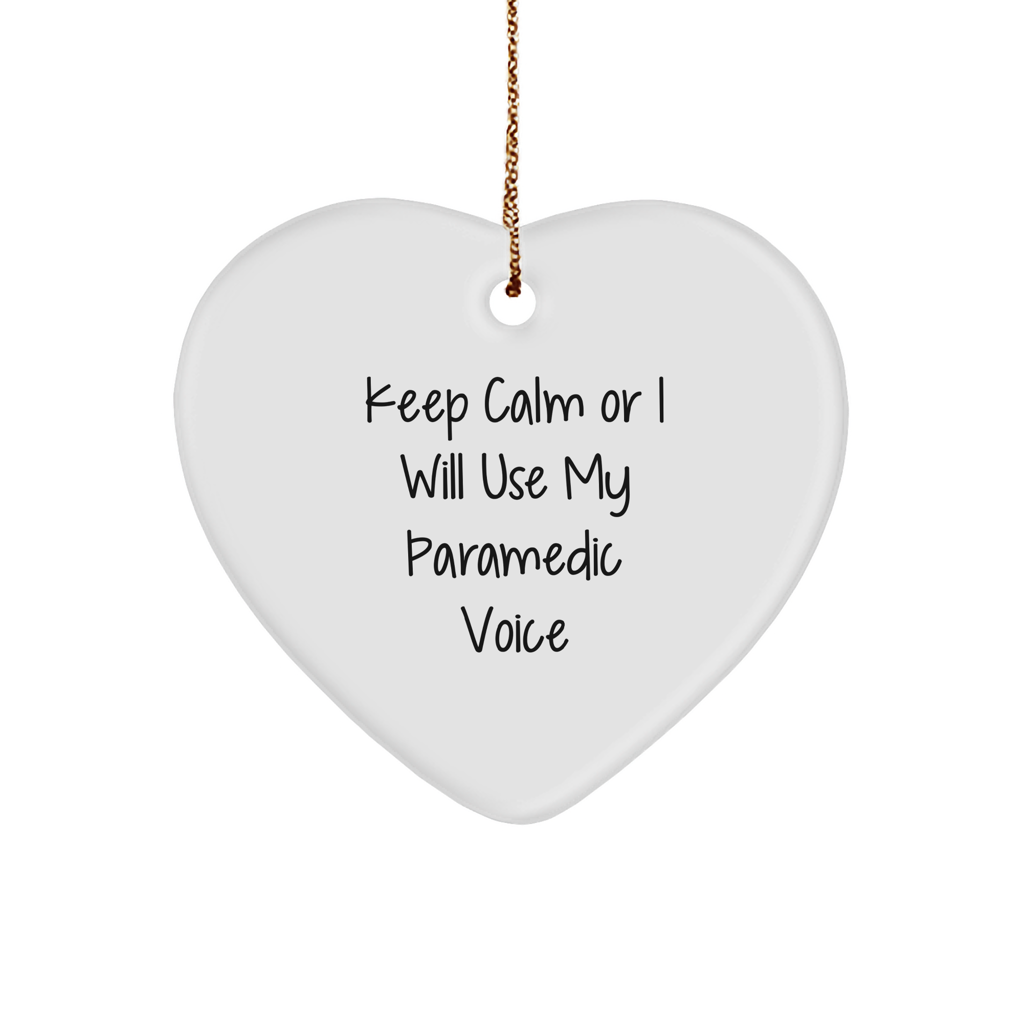 Rescue Worker Heart Ornament, Funny Quote Gifts from Friends for Rescue Worker Christmas Unique Gifts - Image 1