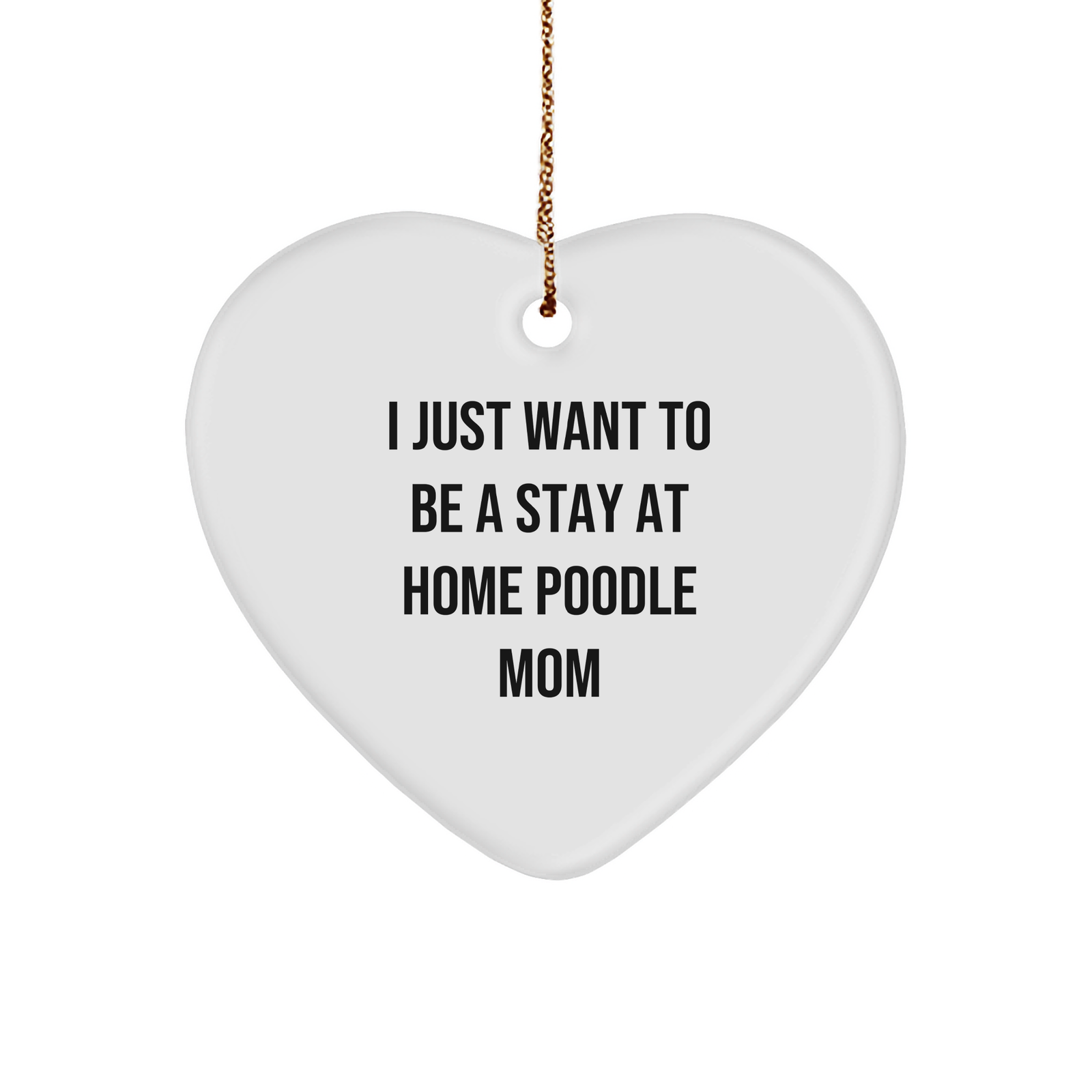 Poodle Dog Mom's Heart Ornament, Funny Quote Gifts for Poodle Dog Lovers, Christmas Unique Gifts from Mom to Daughter, Daughter to Mom, Friends, Family - Image 1