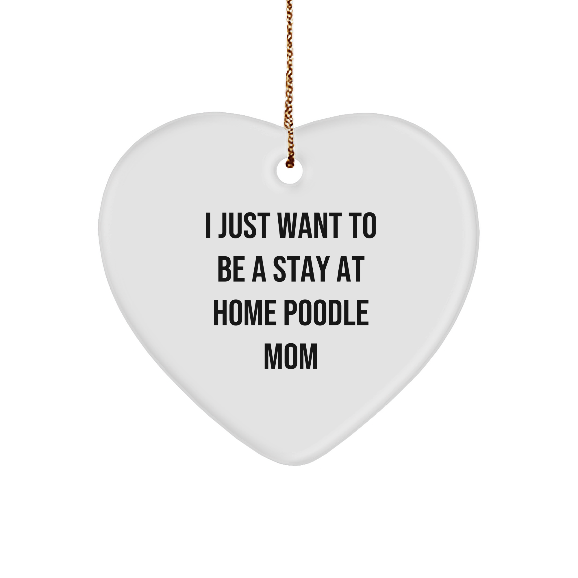 Poodle Dog Mom's Heart Ornament, Funny Quote Gifts for Poodle Dog Lovers, Christmas Unique Gifts from Mom to Daughter, Daughter to Mom, Friends, Family - Image 1