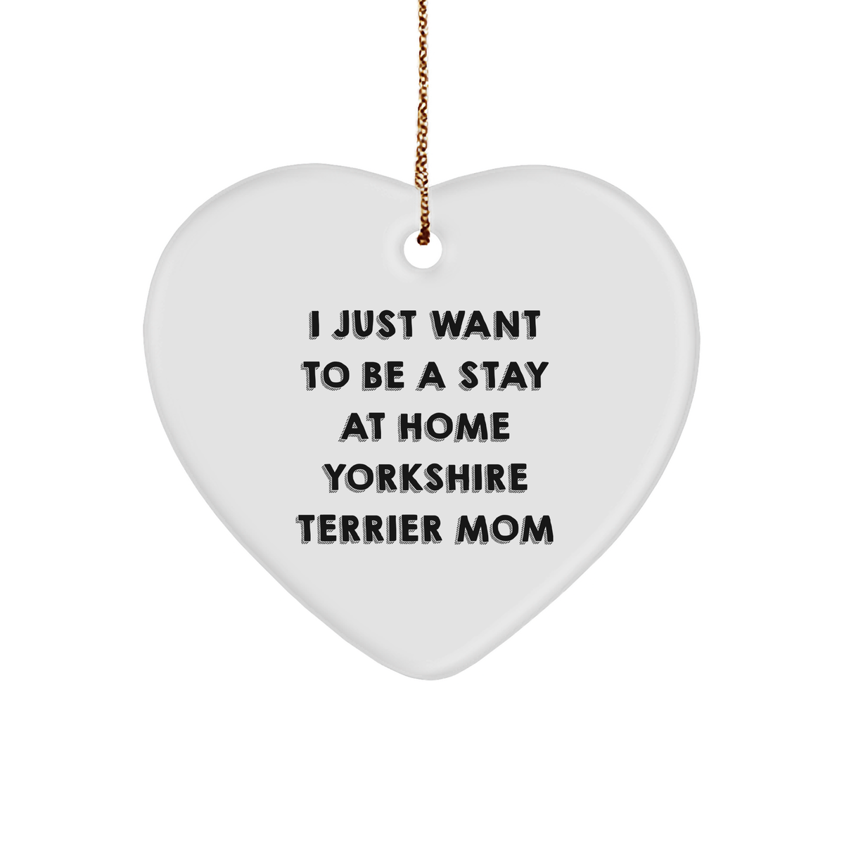 Funny Yorkshire Terrier Mom Gifts from Friends and Family for Christmas Unique Heart Ornaments - Image 1
