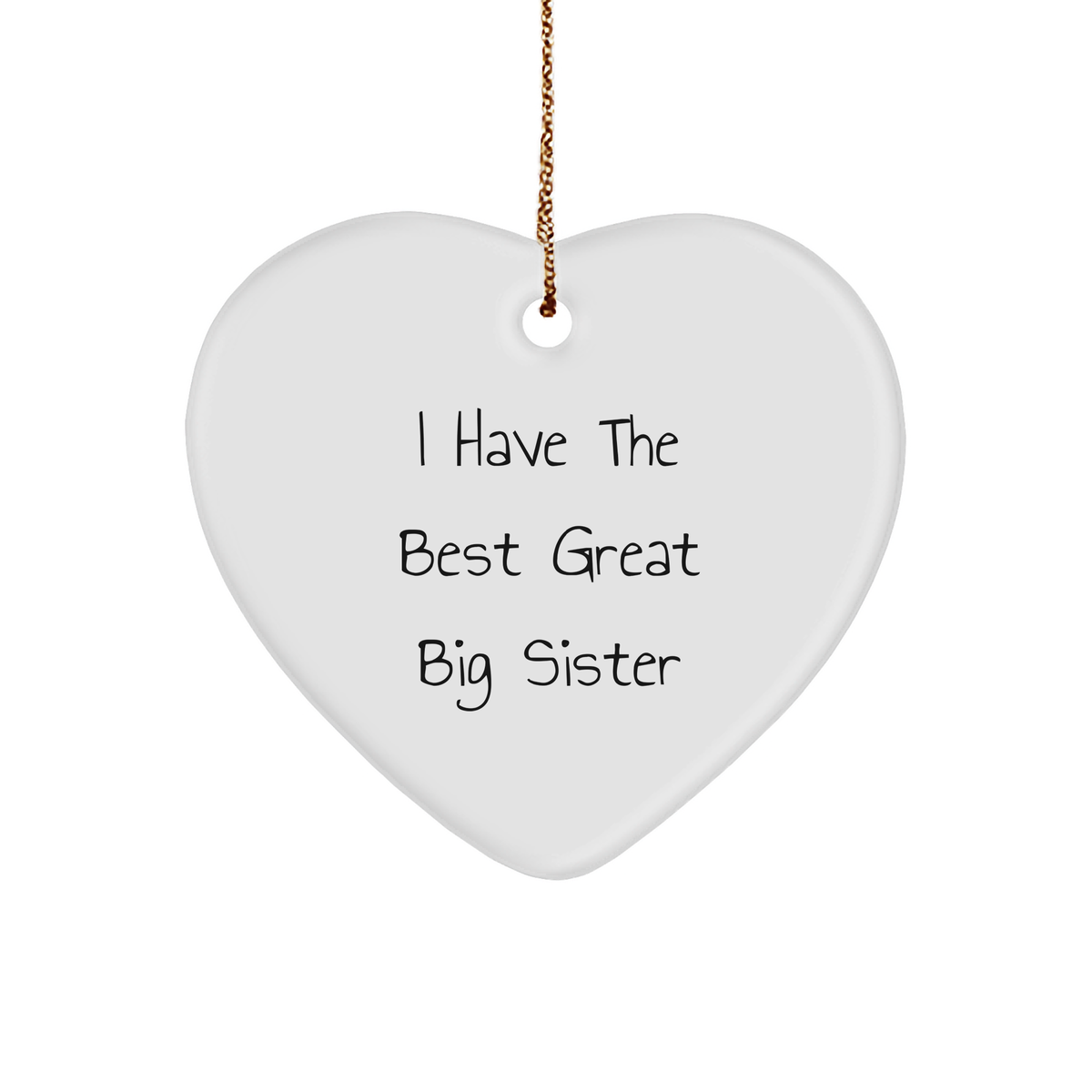 Funny Big Sister Heart Ornament Gifts from Family for Christmas - Image 1
