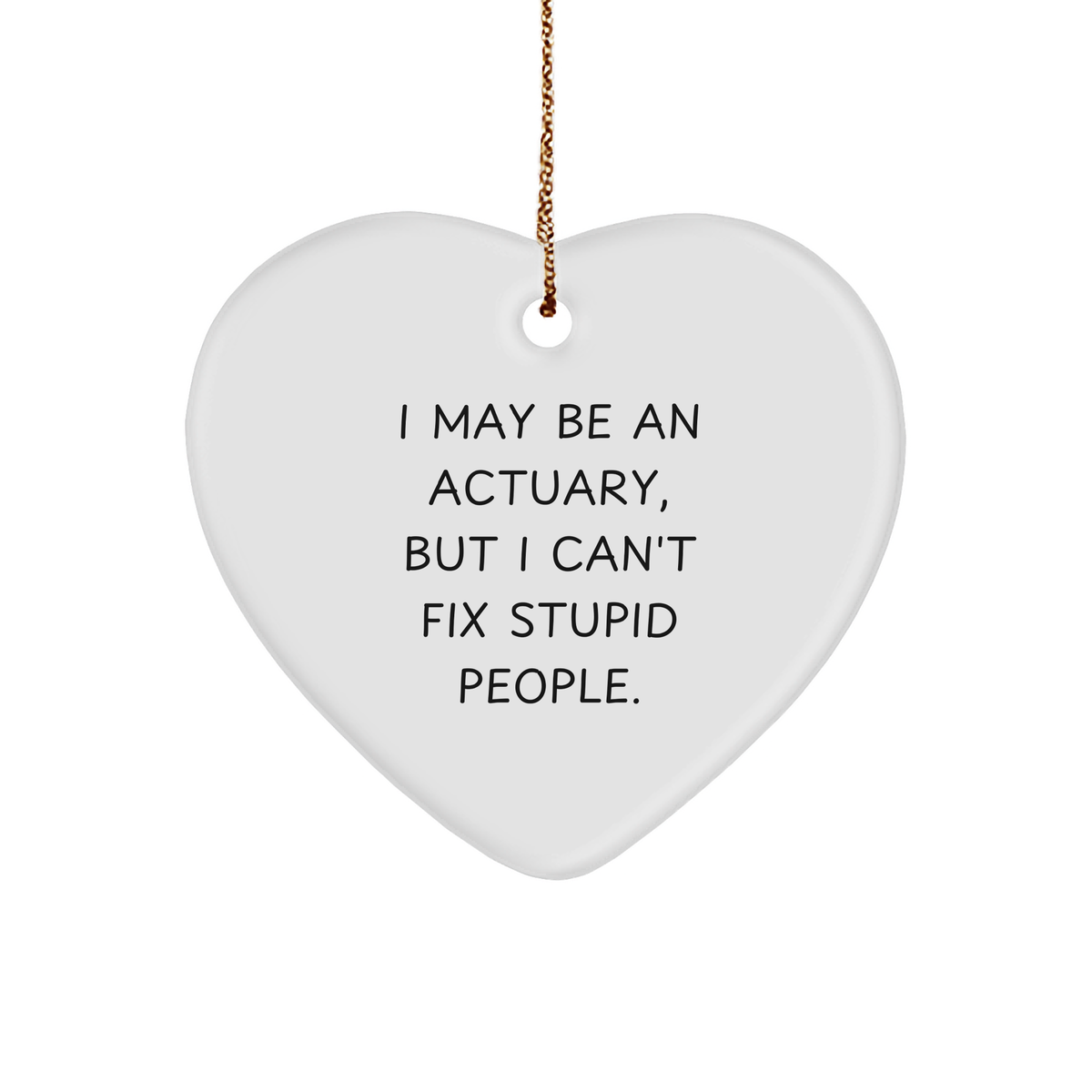 Actuary Humor Gifts from Friends - I May Be An Actuary, Funny Heart Ornament for Christmas - Image 1