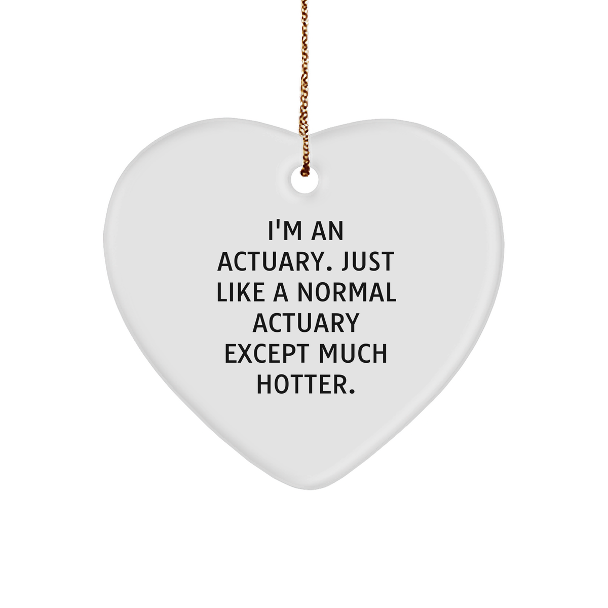 Actuary Heart Ornament, Funny Quote Gifts for Actuary, Gifts from Friends to Actuary, Unique Christmas Unique Gifts for Actuary, Actuary Lover Gifts - Image 1