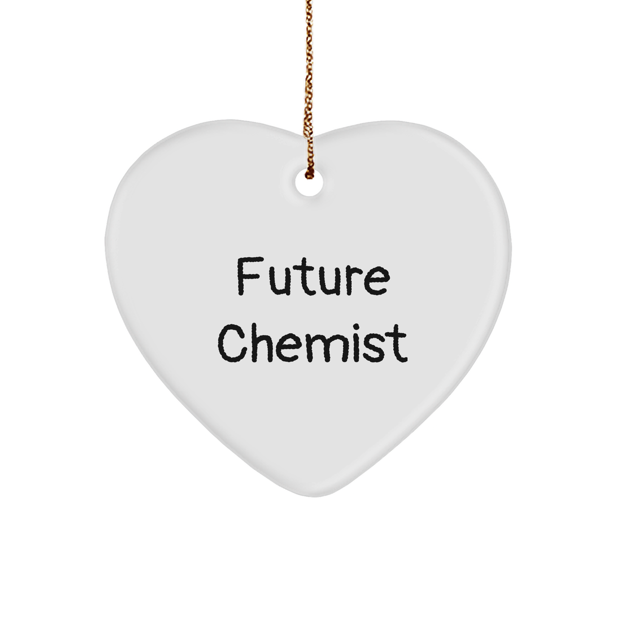 Funny Future Chemist Christmas Heart Ornament Gifts from Friends and Family - Image 1