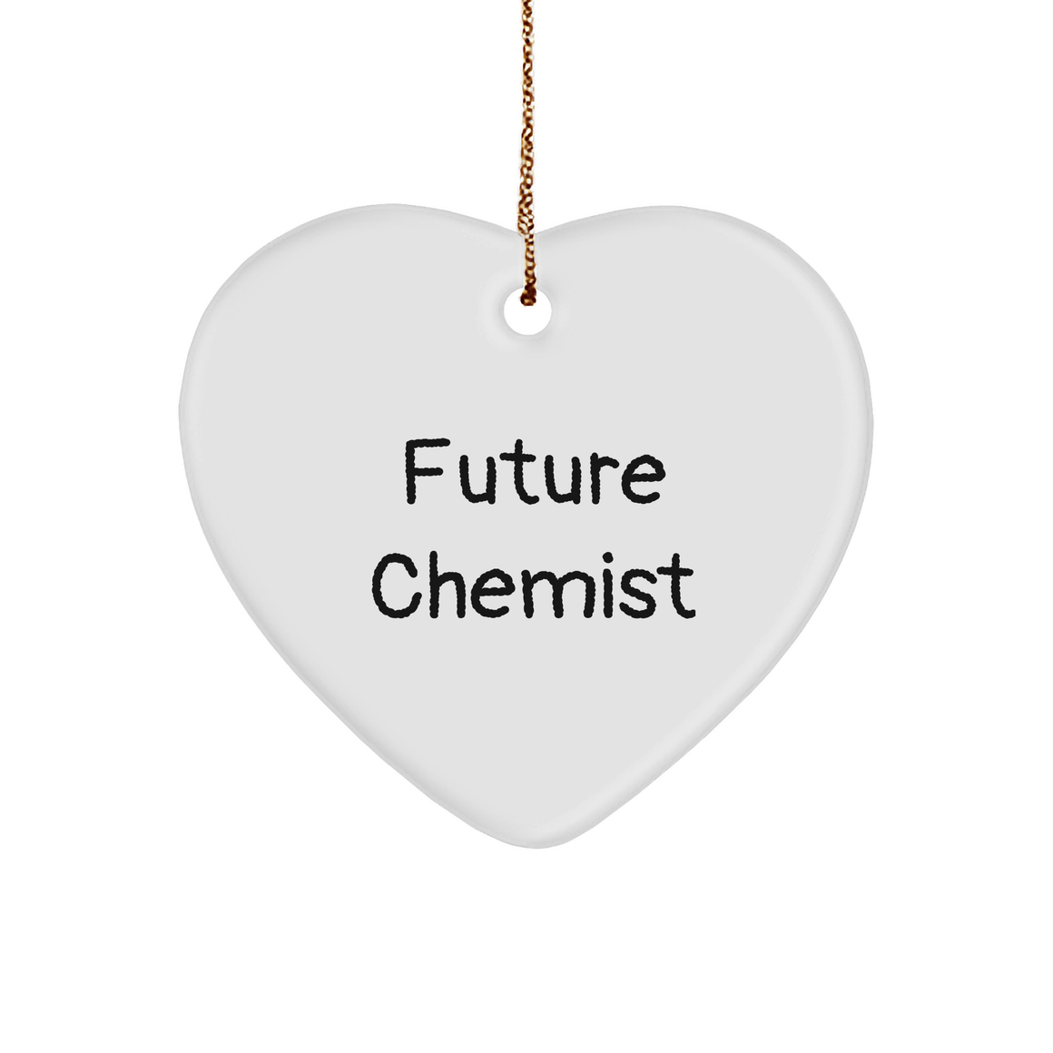 Funny Future Chemist Christmas Heart Ornament Gifts from Friends and Family - Image 1