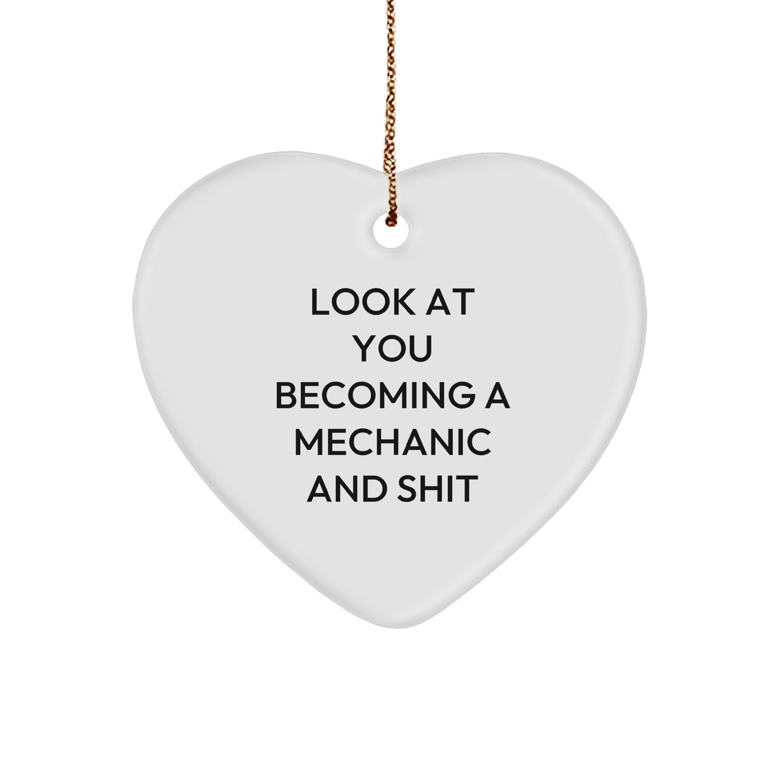 Funny Mechanic Gifts from Friends to Men - Heart Ornament for Christmas - Image 1