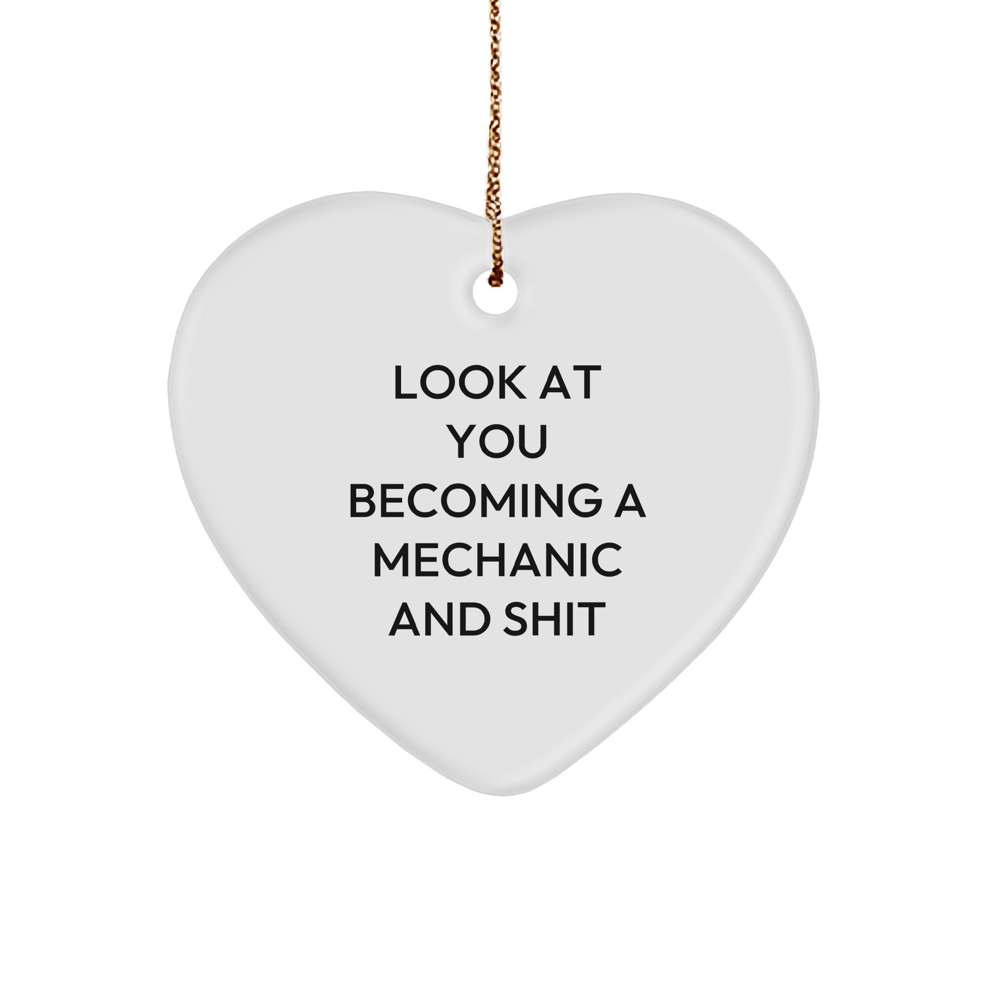 Funny Mechanic Gifts from Friends to Men - Heart Ornament for Christmas - Image 1