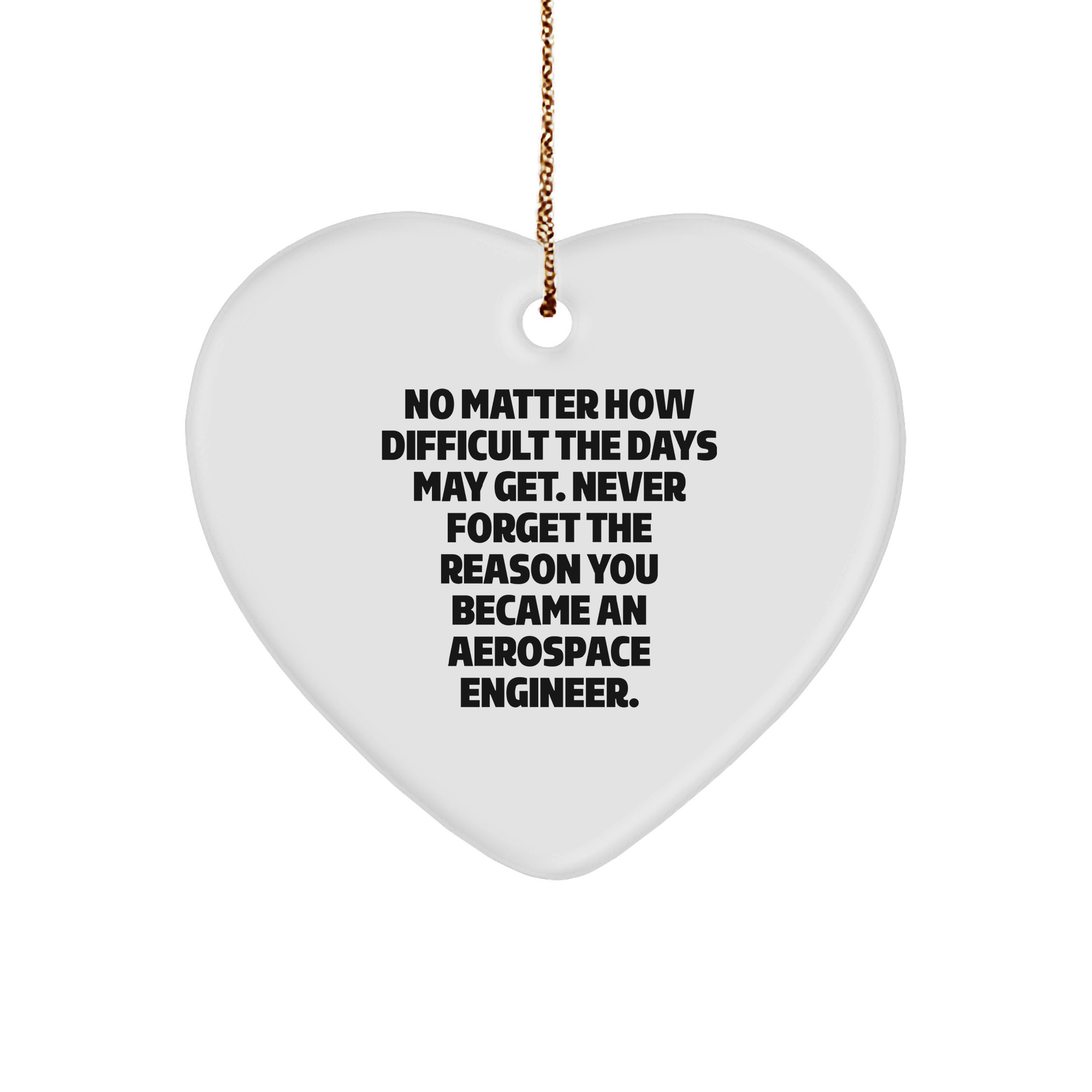 Aerospace Engineer Gifts: Inspirational Heart Ornament from Men to Men, Perfect for Christmas Unique Gifts - Image 1