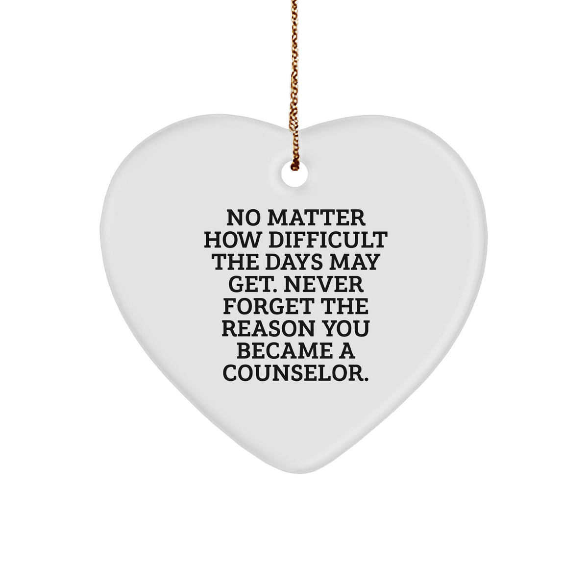 Counselor Gifts from Men to Counselor, Heart Ornament for Christmas - Image 1