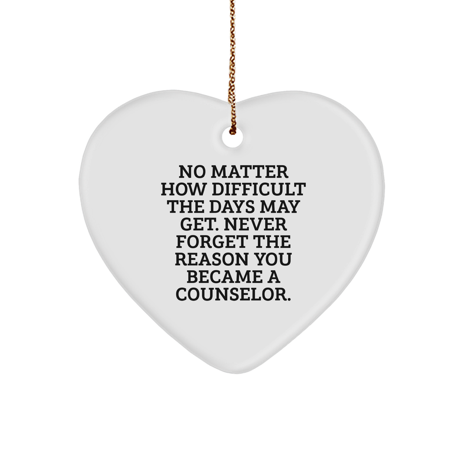 Counselor Gifts from Men to Counselor, Heart Ornament for Christmas - Image 1