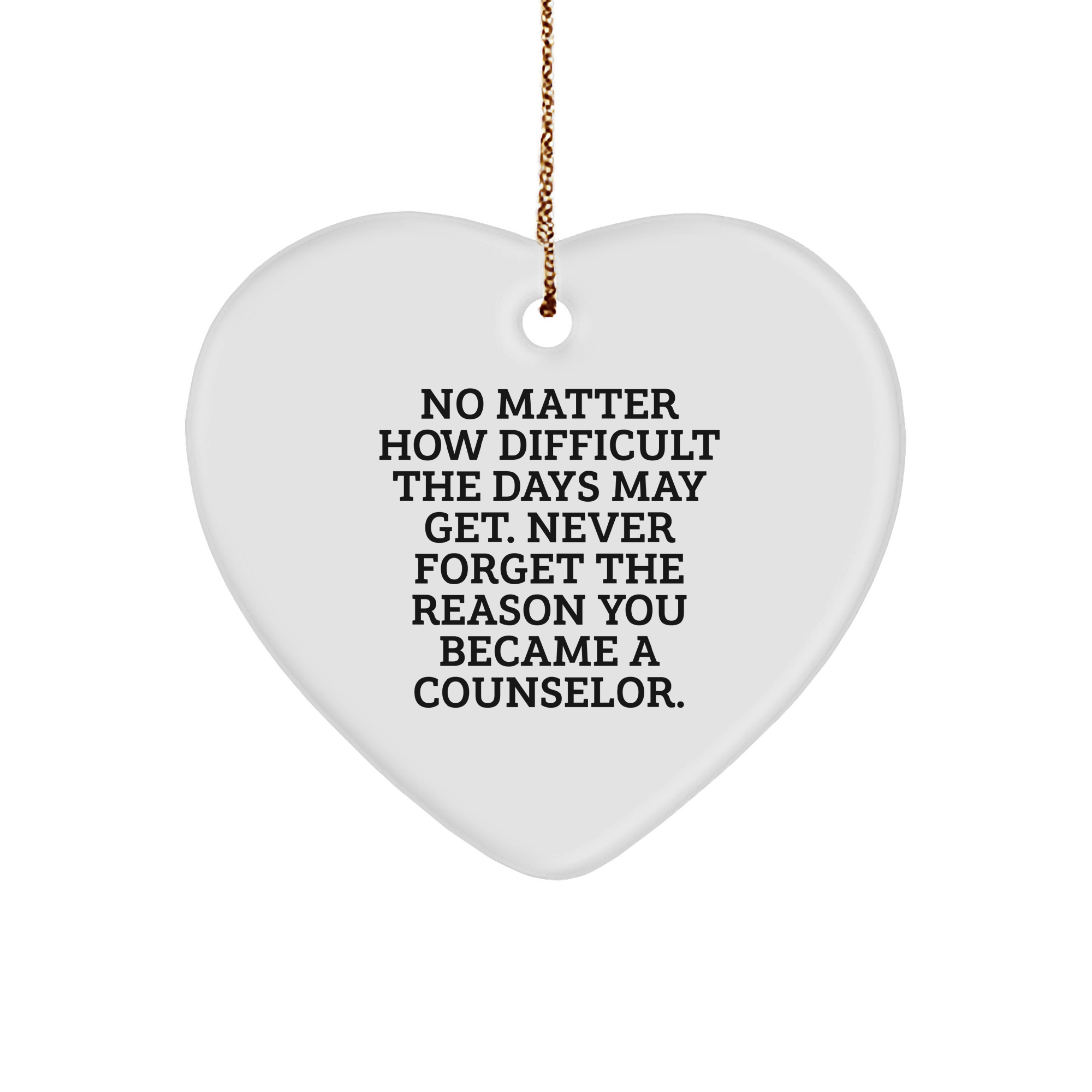 Counselor Gifts from Men to Counselor, Heart Ornament for Christmas - Image 1