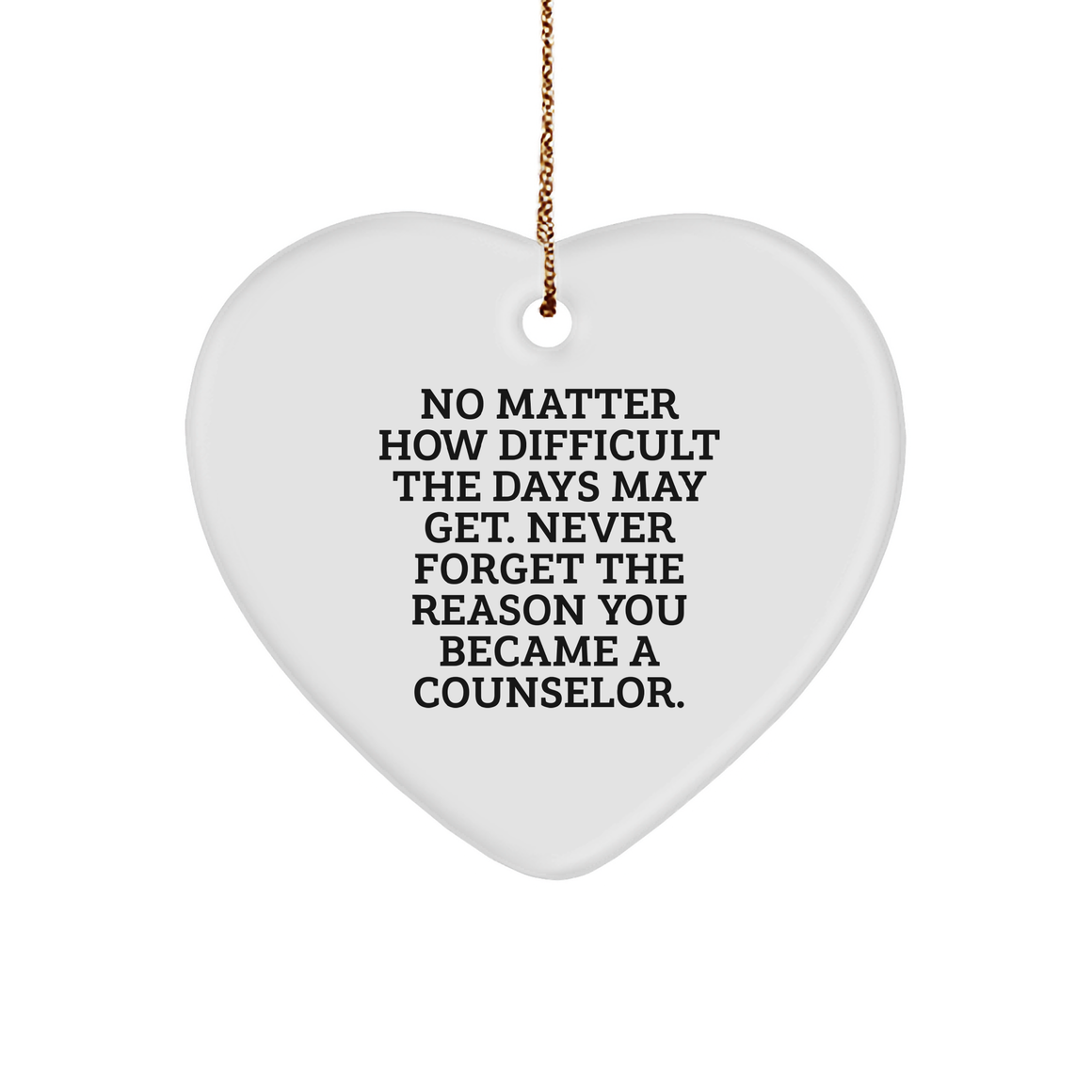 Counselor Gifts from Men to Counselor, Heart Ornament for Christmas - Image 1