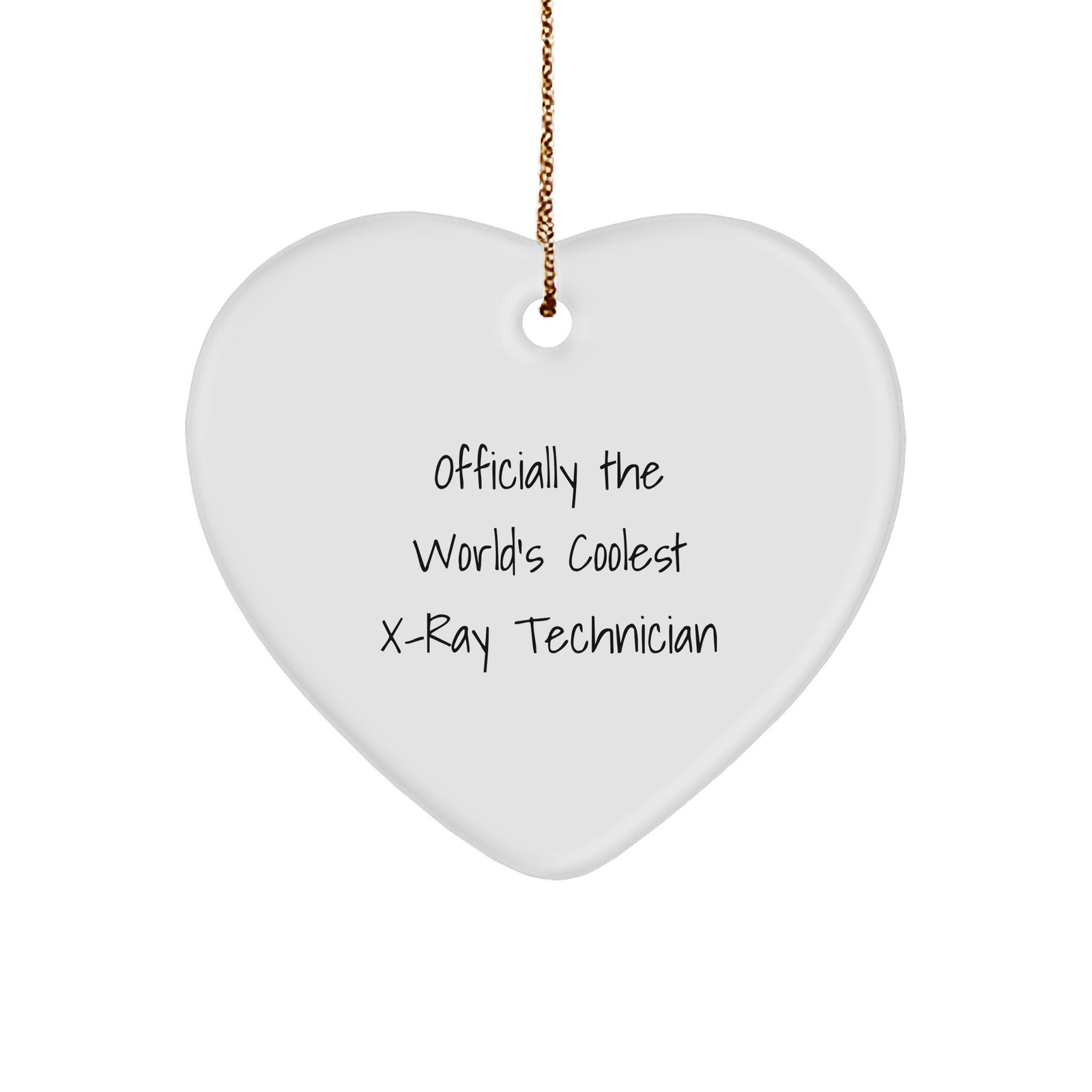 X-Ray Technician Heart Ornament - Gifts from Friends to X-Ray Technician - Christmas Unique Gifts - Image 1
