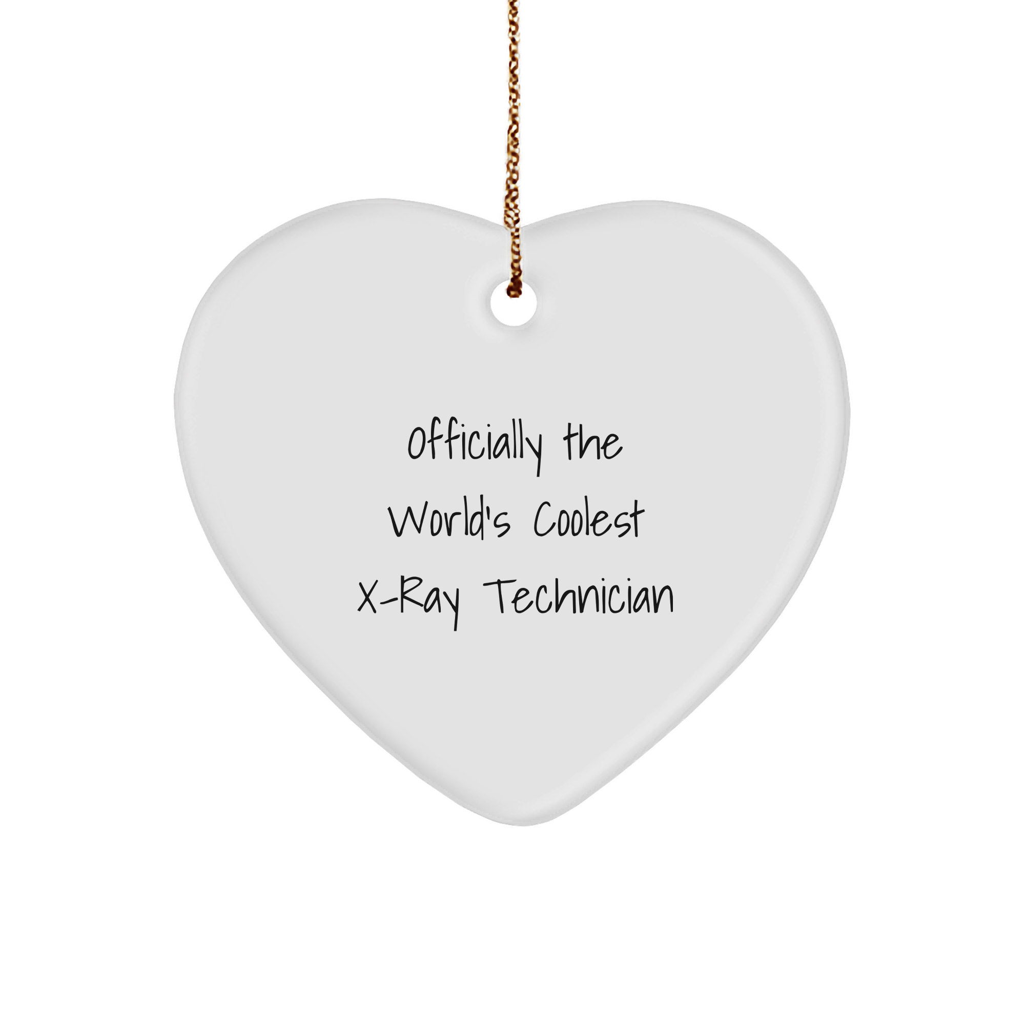 X-Ray Technician Heart Ornament - Gifts from Friends to X-Ray Technician - Christmas Unique Gifts - Image 1