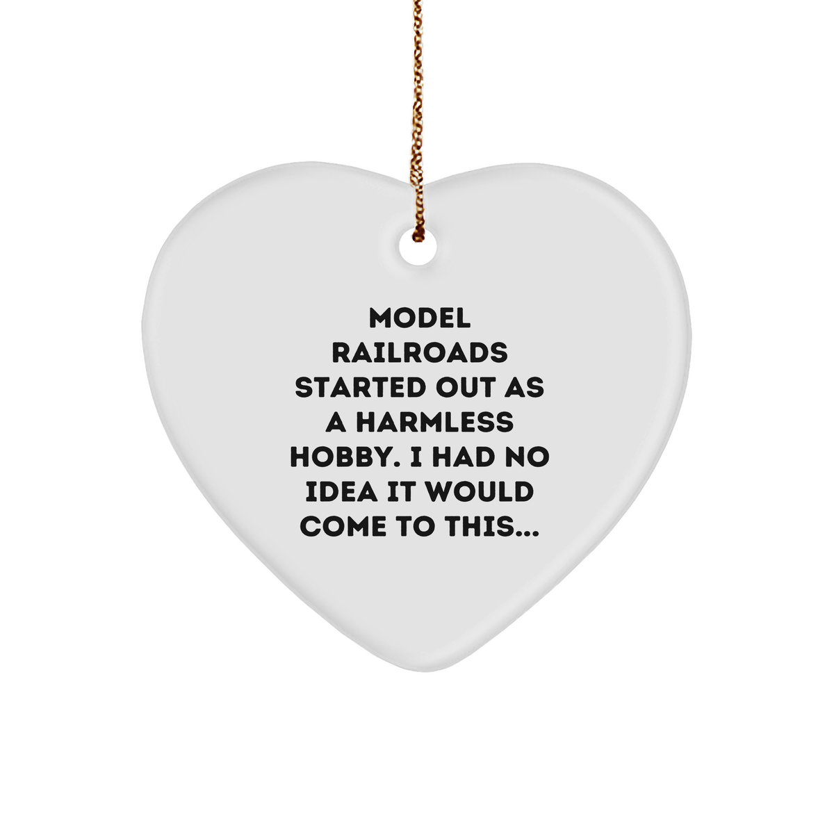 Model Railroads Heart Ornament Gifts from Men to Model Railroads Enthusiasts - Funny Christmas Decoration - Image 1