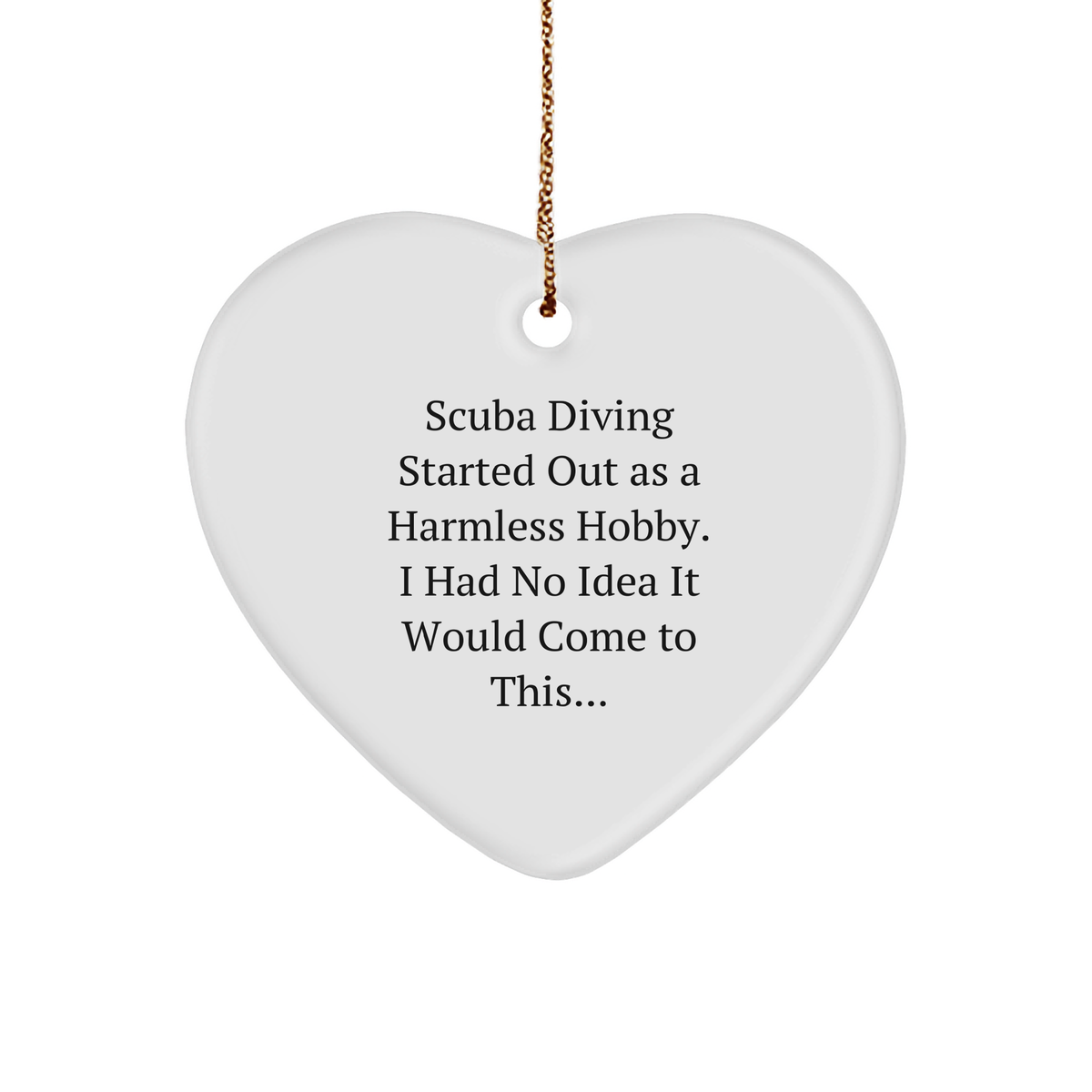 Scuba Diving Gifts from Friends to Diving Enthusiasts: Funny Scuba Diving Heart Ornament for Christmas, Unique Gifts for Scuba Diving Lovers and Adventurers - Image 1