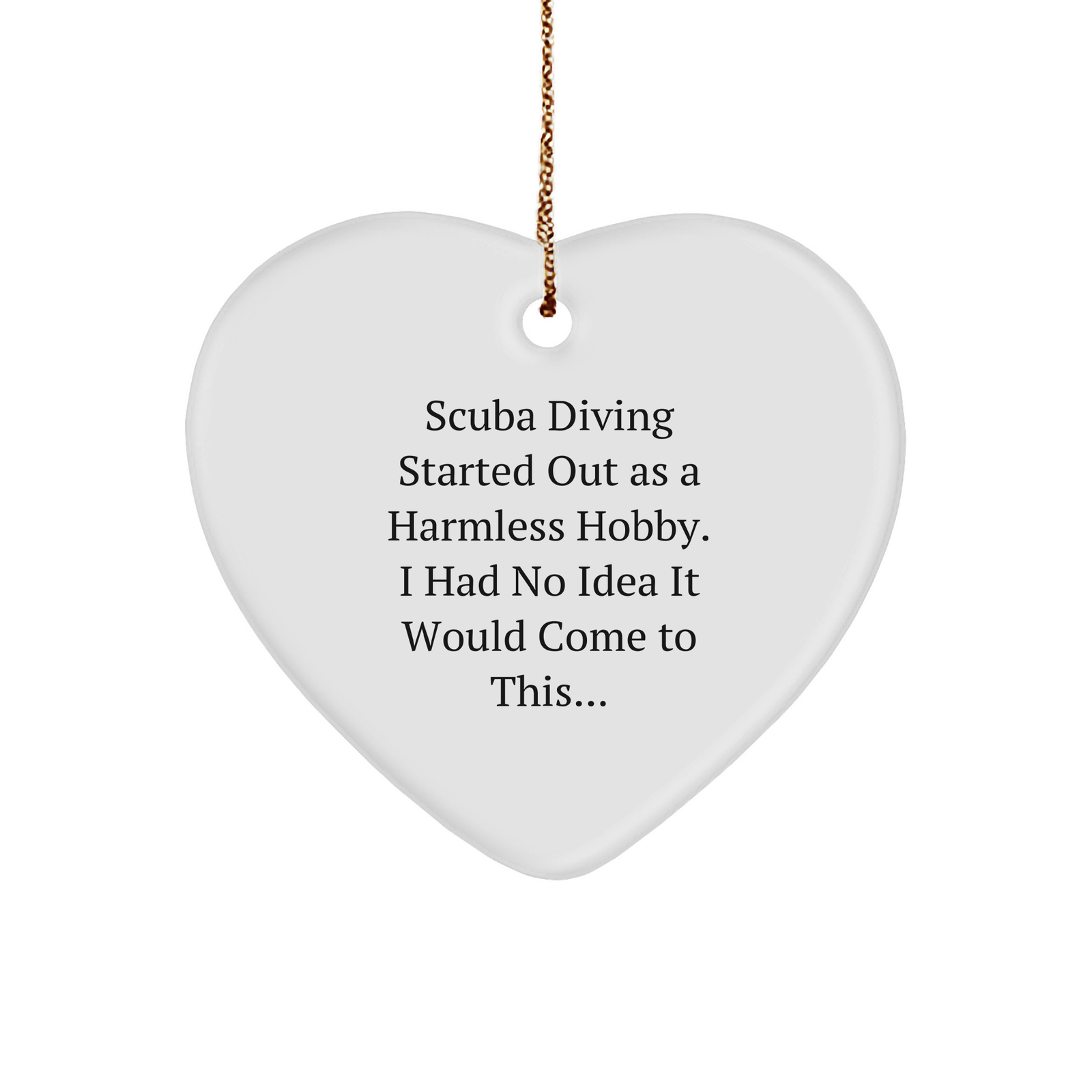 Scuba Diving Gifts from Friends to Diving Enthusiasts: Funny Scuba Diving Heart Ornament for Christmas, Unique Gifts for Scuba Diving Lovers and Adventurers - Image 1