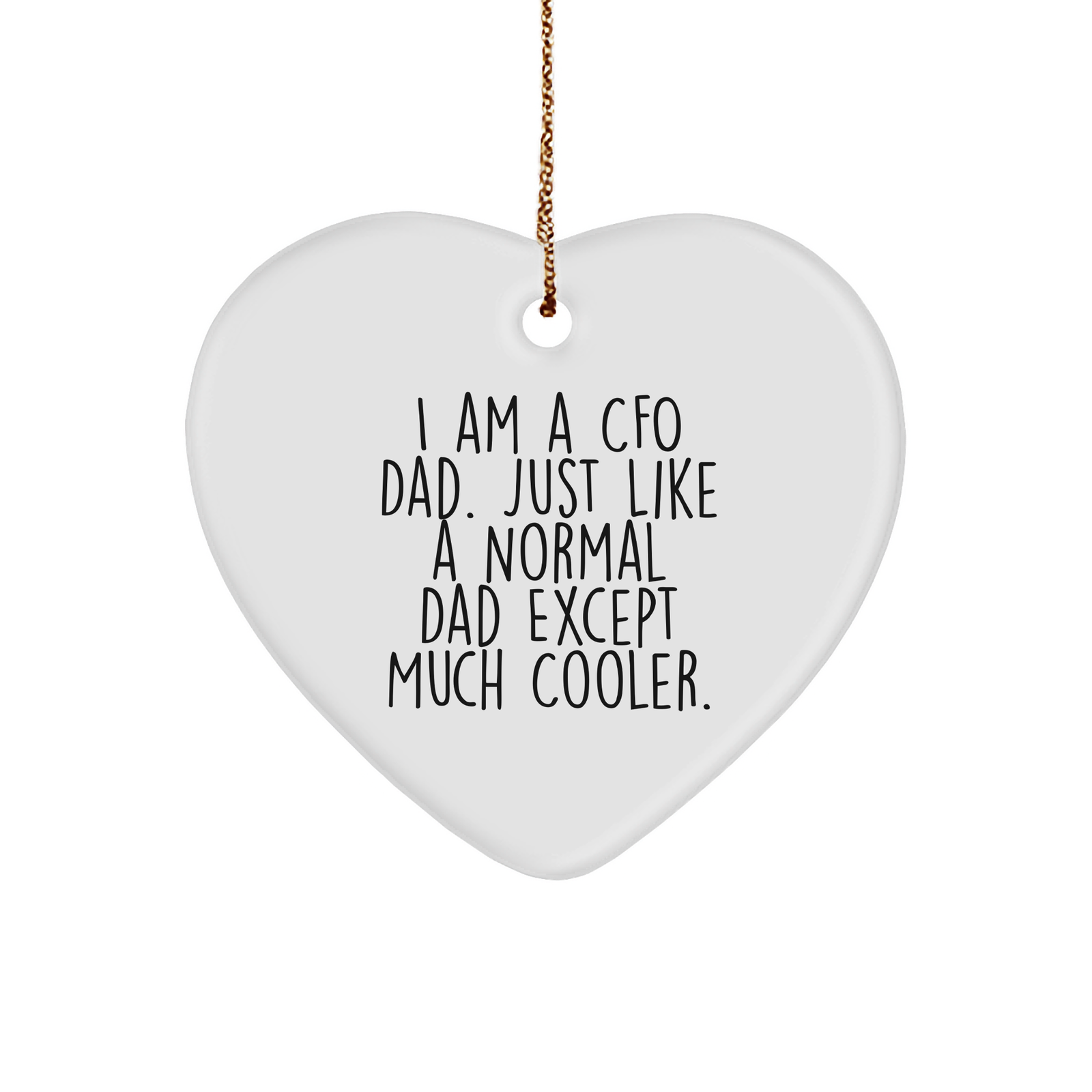 CFO Heart Ornament Gifts from Men to Men, Funny Christmas Ornament for CFO Dads - Image 1