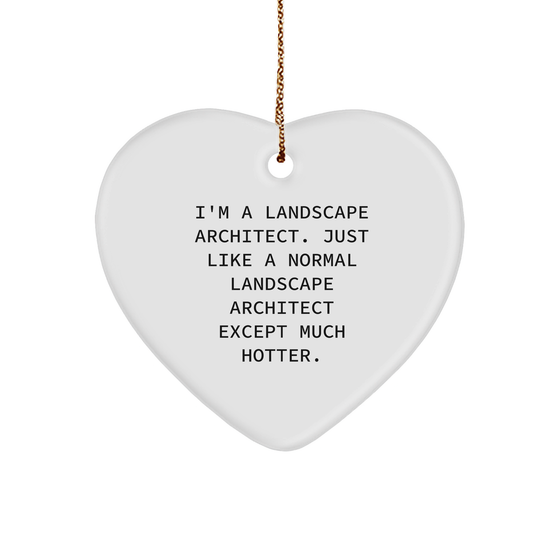 Landscape Architect Gifts from Friends Funny Christmas Heart Ornament I'm A Landscape Architect - Image 1