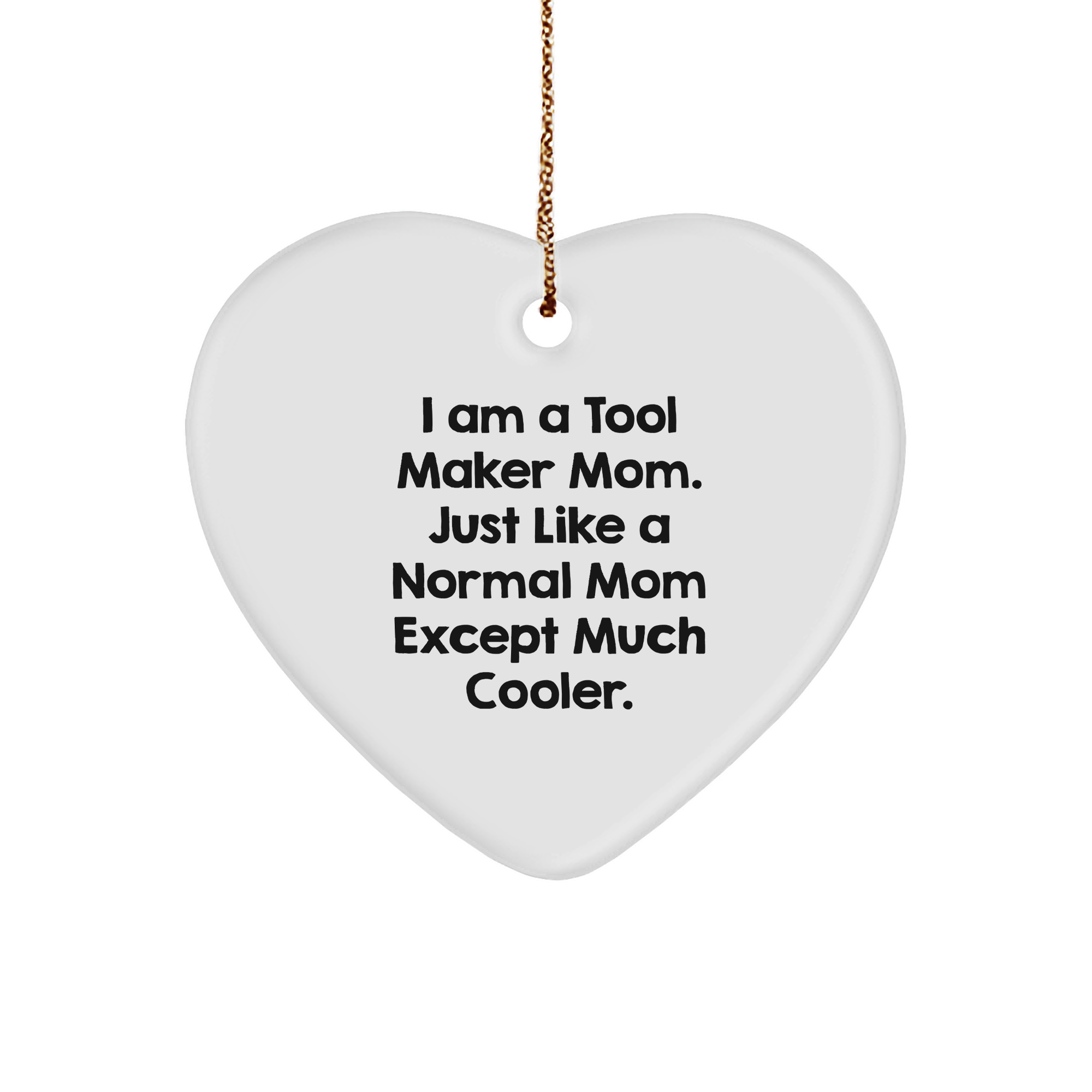 Tool Maker Mom's Heart Ornament Gifts from Friends for Tool Maker Dads Christmas Unique - Image 1