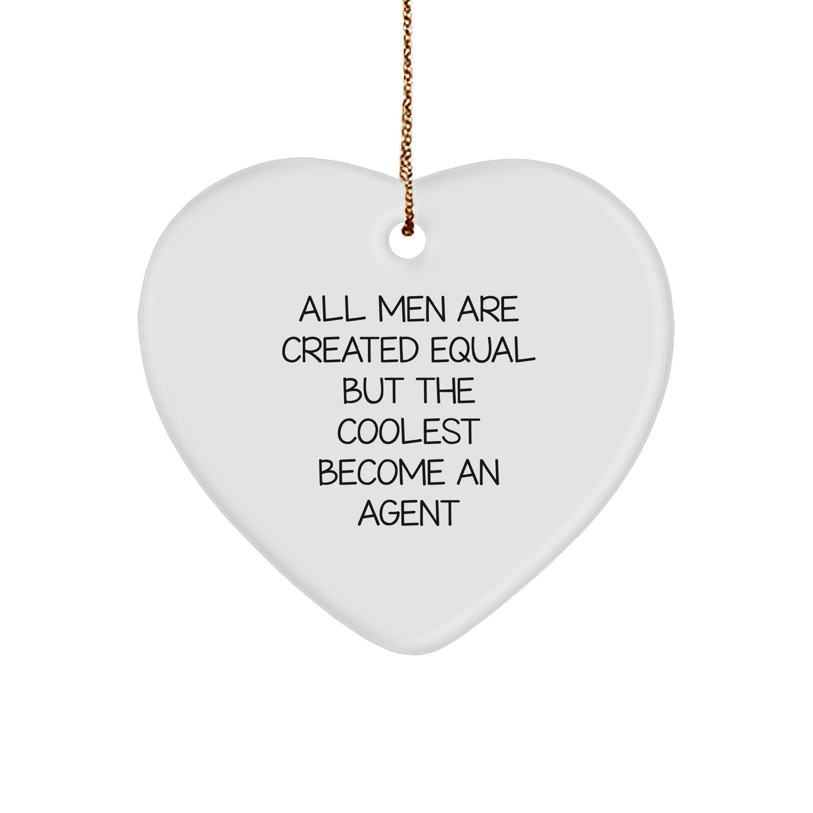 Funny Agent Gifts from Men, Gifts for Agent on Christmas Unique Agent Heart Ornaments - Image 1