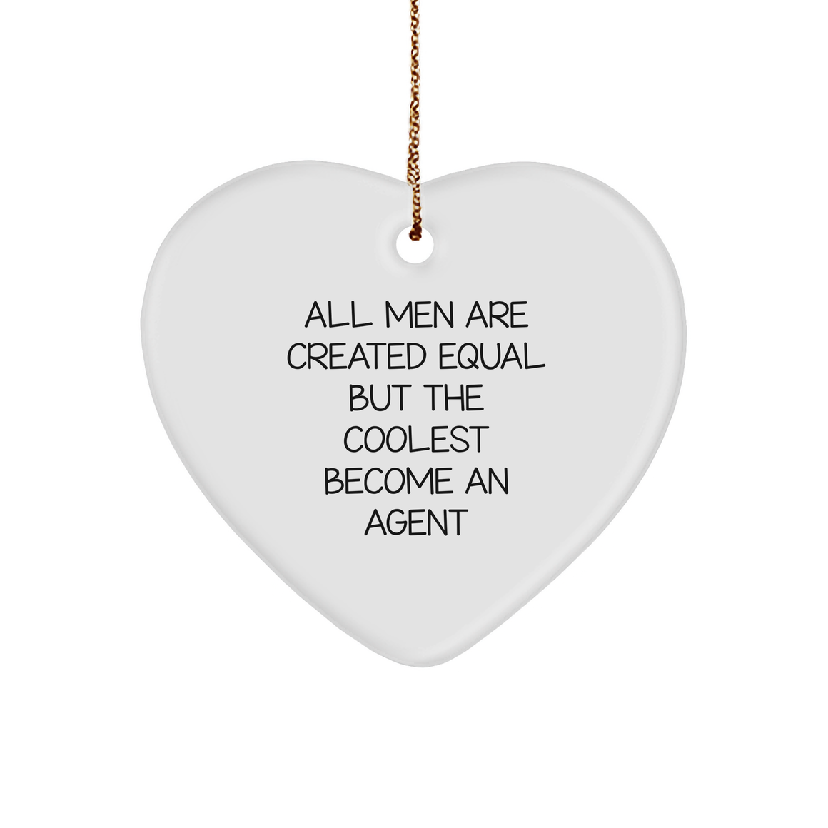 Funny Agent Gifts from Men, Gifts for Agent on Christmas Unique Agent Heart Ornaments - Image 1