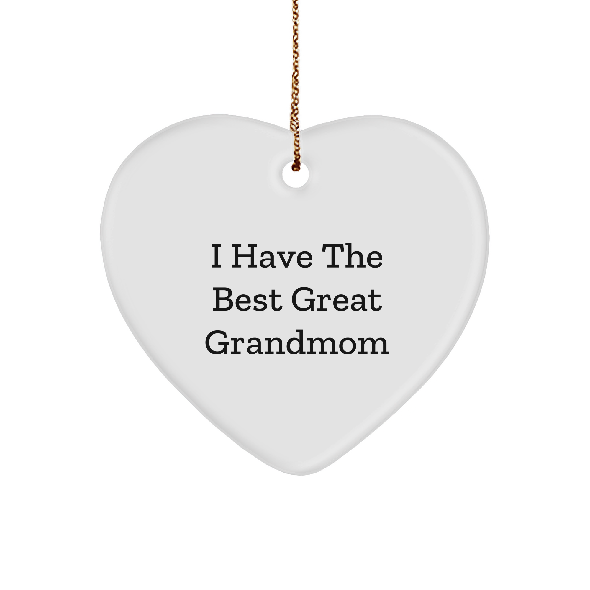 Funny Grandmom Gifts - I Have the Best Great Grandmom Heart Ornament for Christmas - Image 1