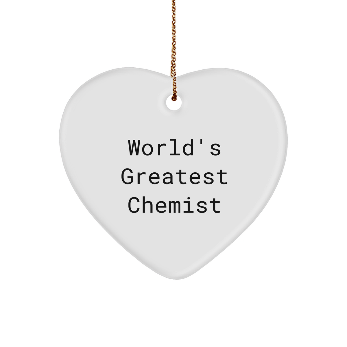 Funny Chemist Gifts from Friends for the World&#39;s Greatest Chemist Heart Ornament, Christmas Unique Heart-Shaped MDF with Sublimation Printing - Image 1