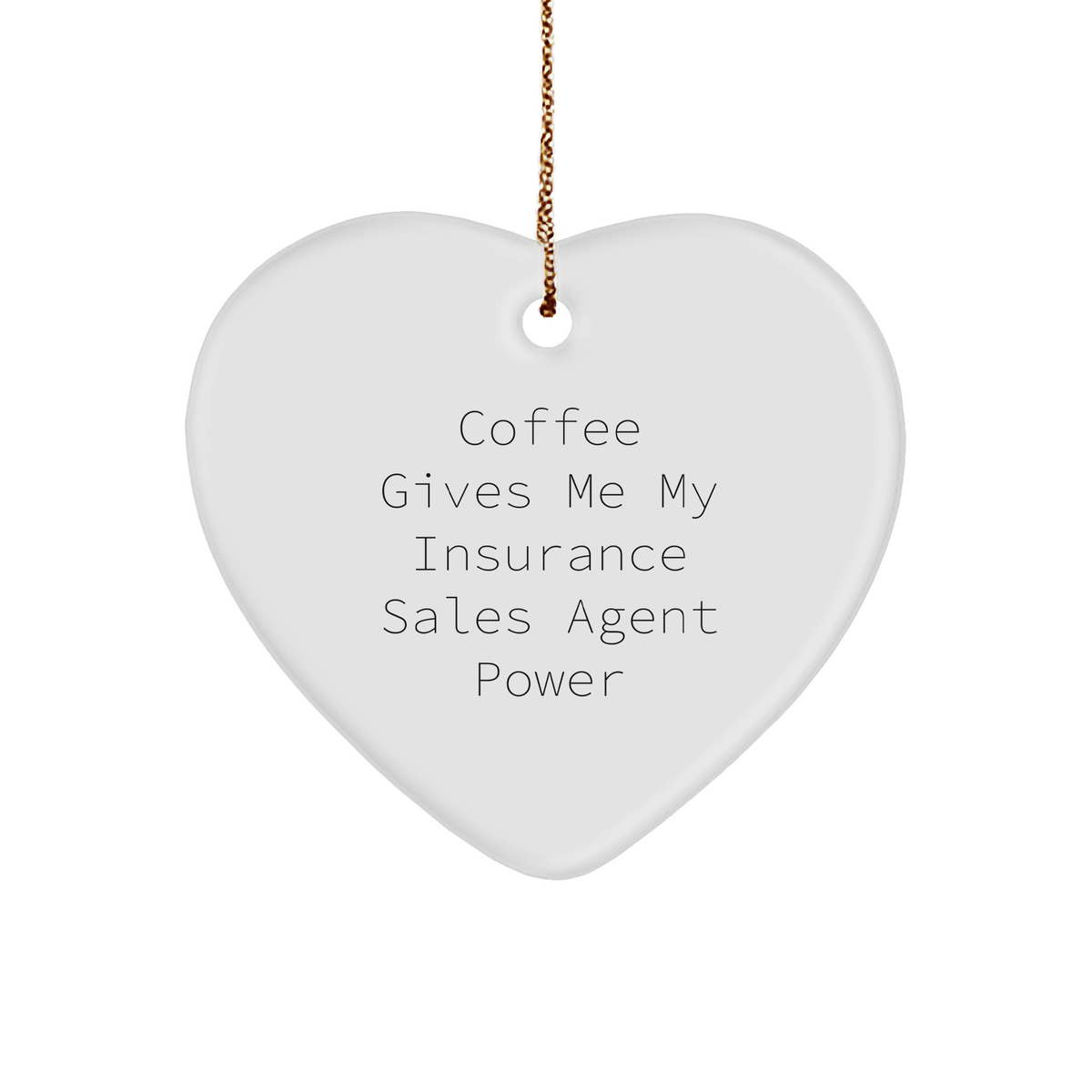 Insurance Sales Agent Heart Ornament Gifts from Friends, Insurance Sales Agent Christmas Unique Heart Ornament - Image 1