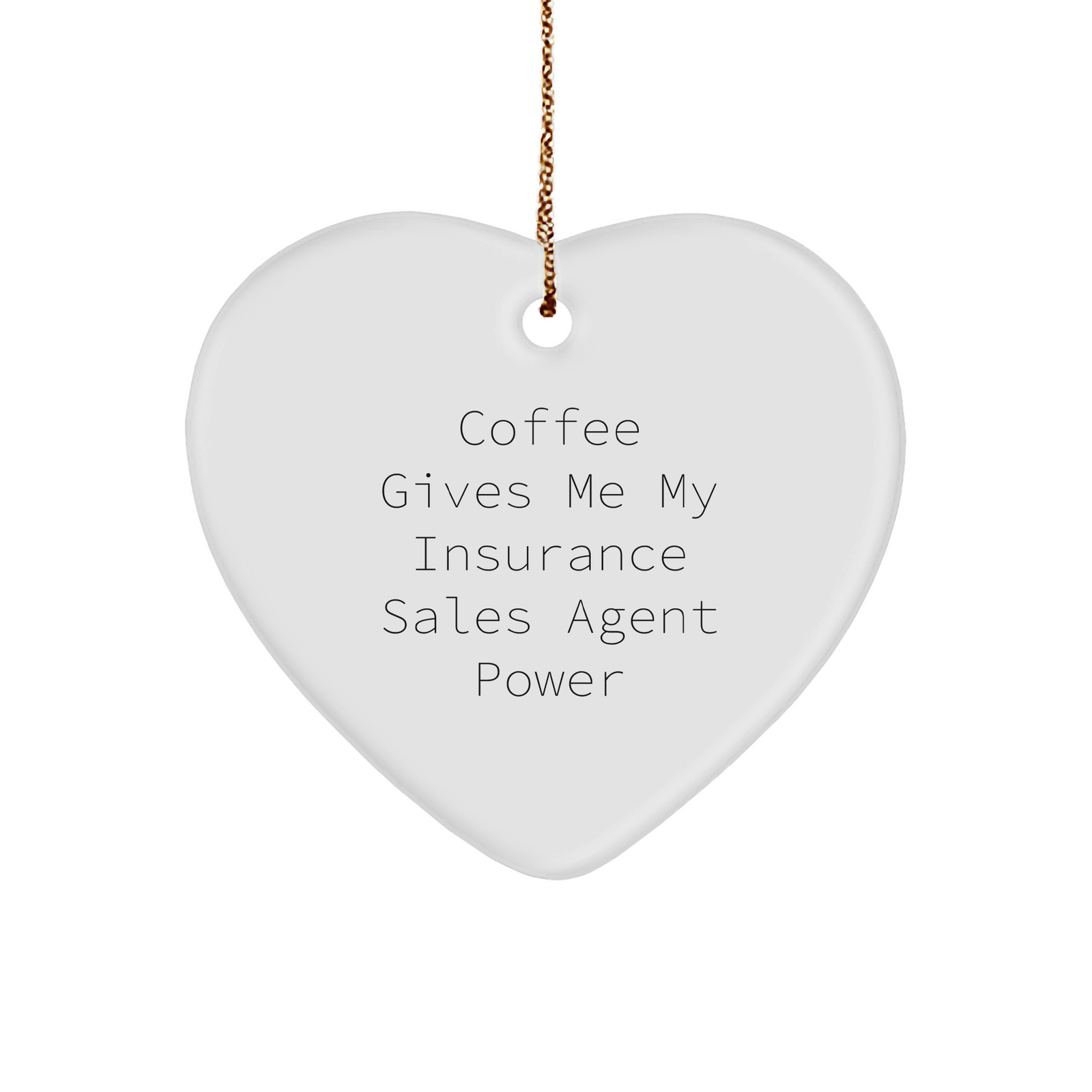Insurance Sales Agent Heart Ornament Gifts from Friends, Insurance Sales Agent Christmas Unique Heart Ornament - Image 1