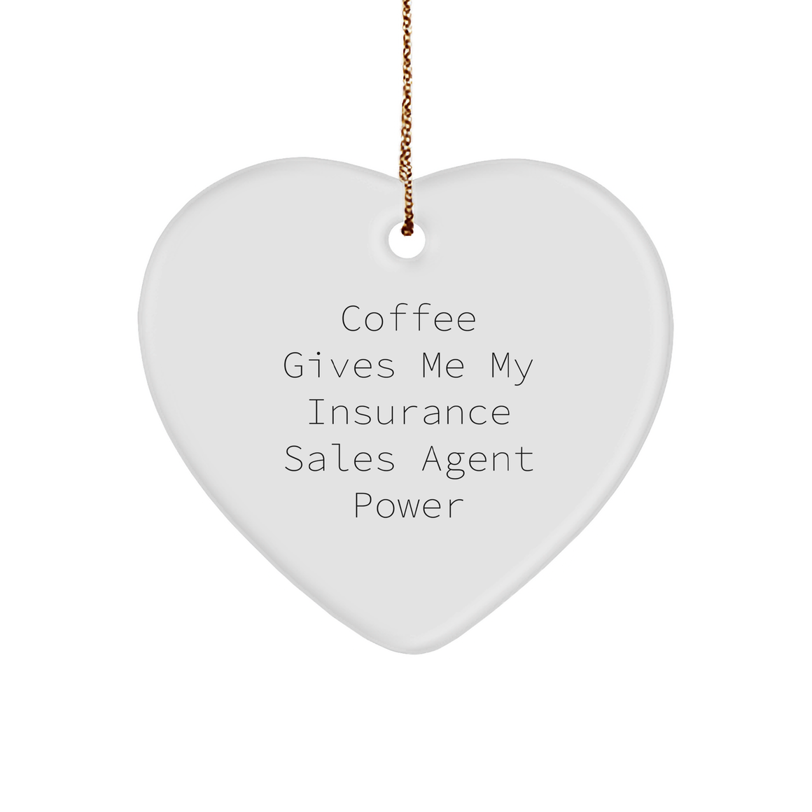 Insurance Sales Agent Heart Ornament Gifts from Friends, Insurance Sales Agent Christmas Unique Heart Ornament - Image 1