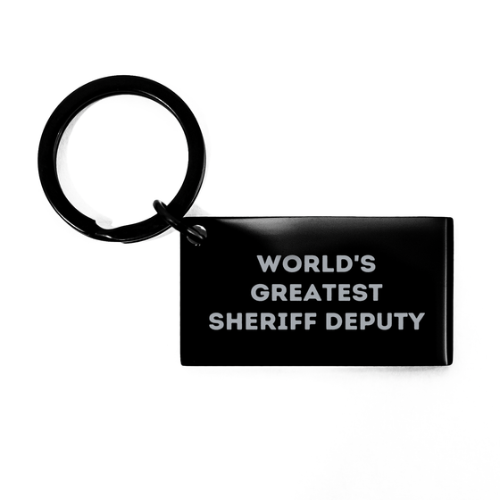 World's Greatest Sheriff Deputy Sheriff Deputy Keychain Gifts for Mom from Friends, Sheriff Deputy Keychain, Inspirational Sheriff Deputy Gifts, Mother's Day Unique Gifts - Image 1