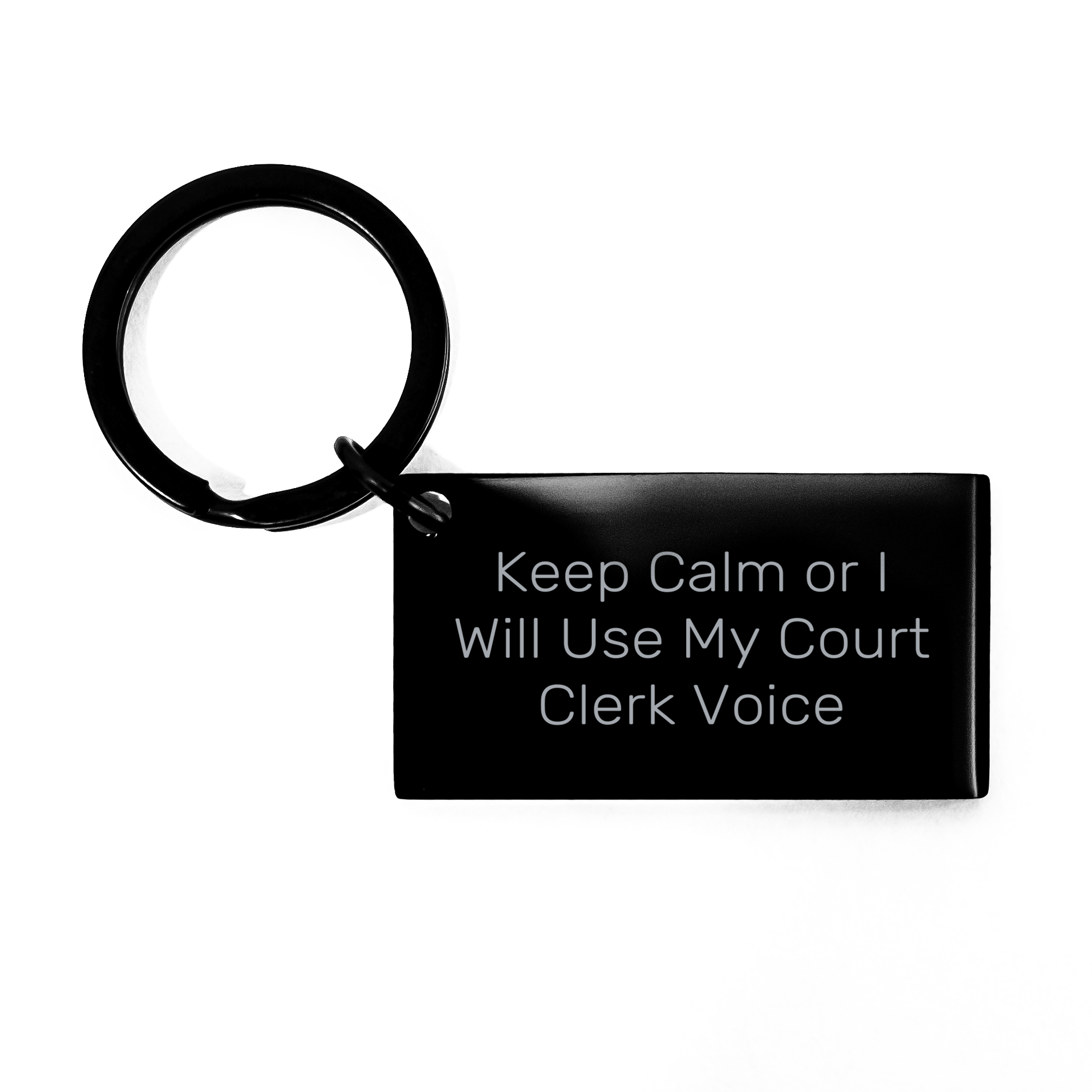 Gifts from Men to Court Clerks - Keep Calm Keychain, Funny Quote for Mother's Day - Image 1