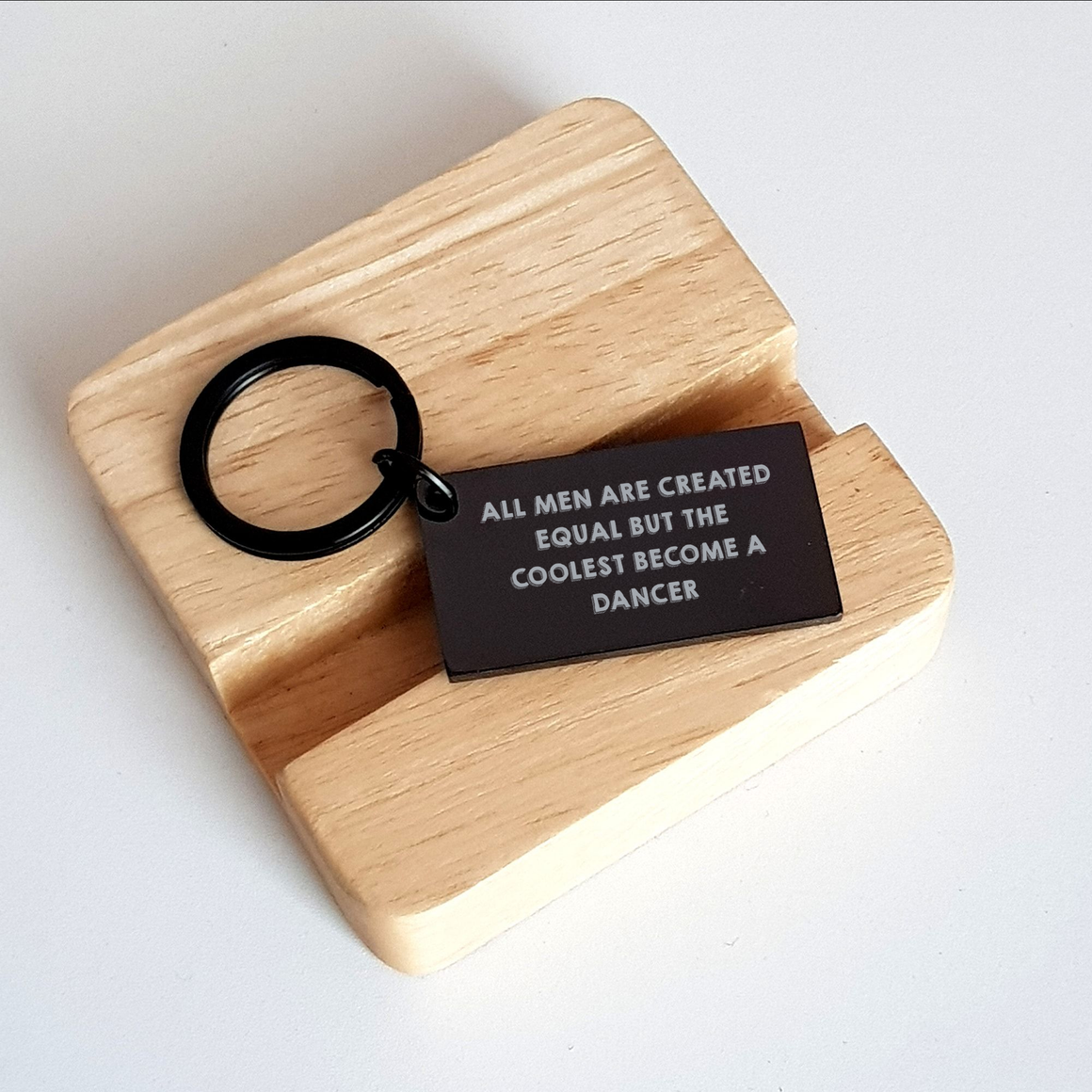 Funny Dancer Gifts for Men - Keychain with Inspirational Quote - Engraved Black Stainless Steel - Perfect for Father's Day - Image 2