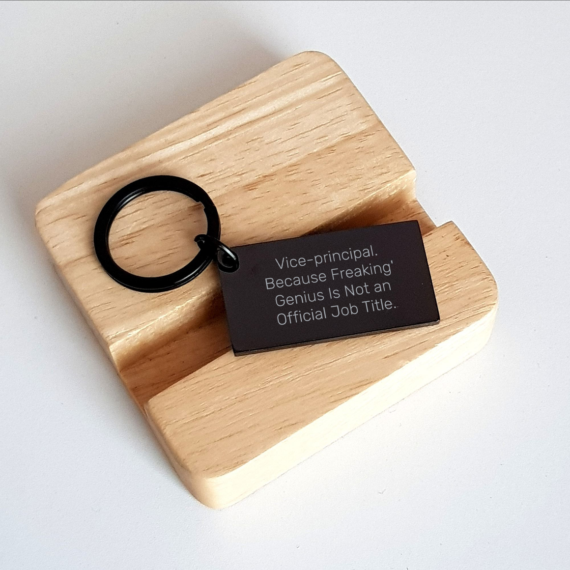 Vice-Principal Gifts, Funny Keychain, 'Vice-Principal Because Freaking' genius Is Not An Official Job Title.', Gifts from Men to Vice-Principal, Unique Father's Day Unique Gifts - Image 2