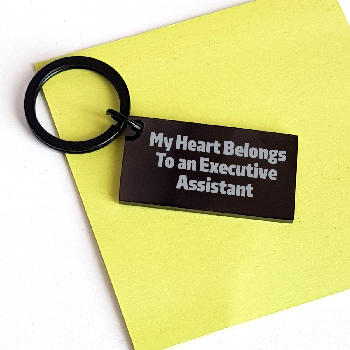 Executive Assistant Keychain, Funny Quote 'My Heart Belongs To An Executive Assistant', Gifts from Men to Executive Assistant, Unique Father's Day Unique Gifts - Image 3