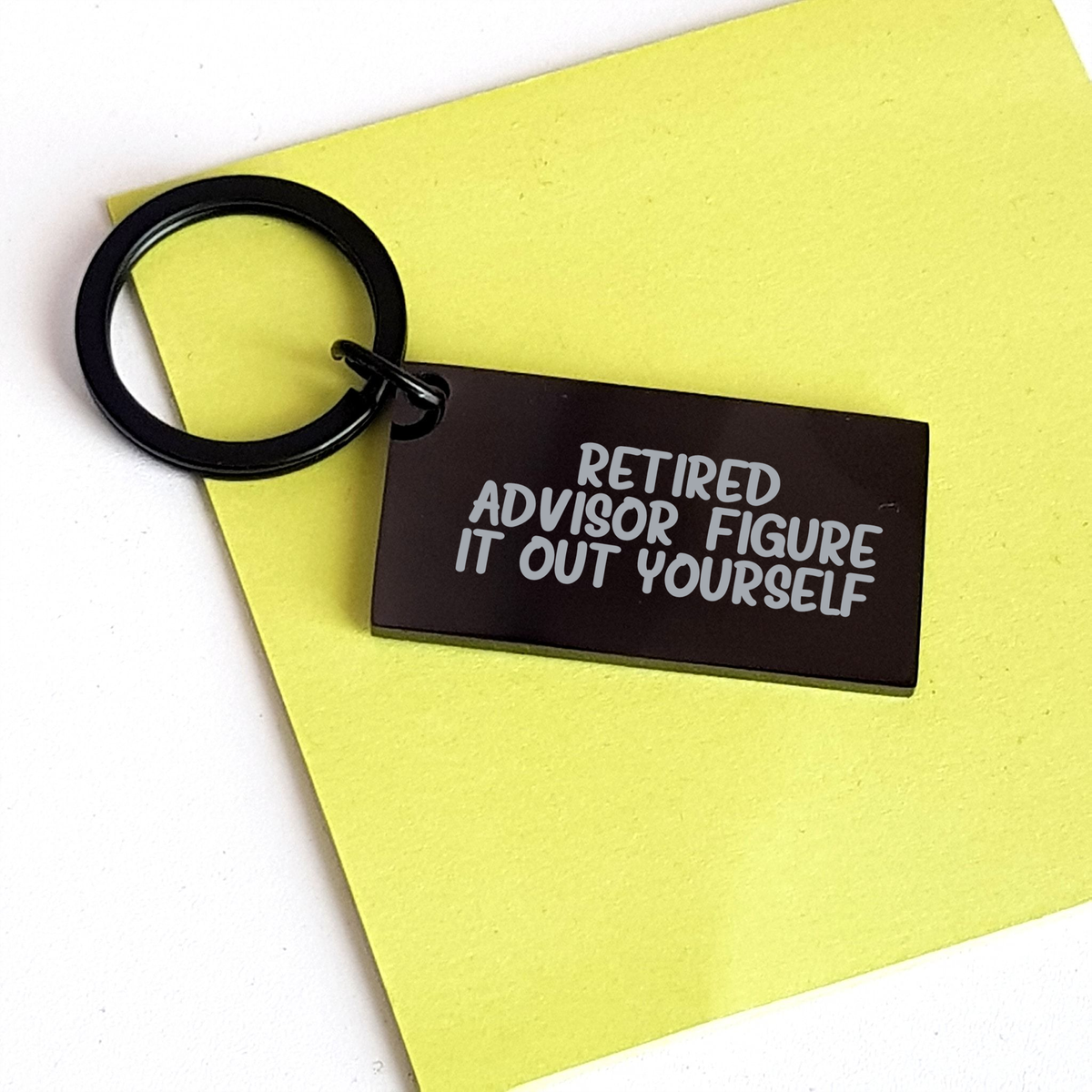 Funny Keychain Gifts from Men to Advisors Figuring It Out Themselves - Inspirational Quote for Father's Day - Image 3