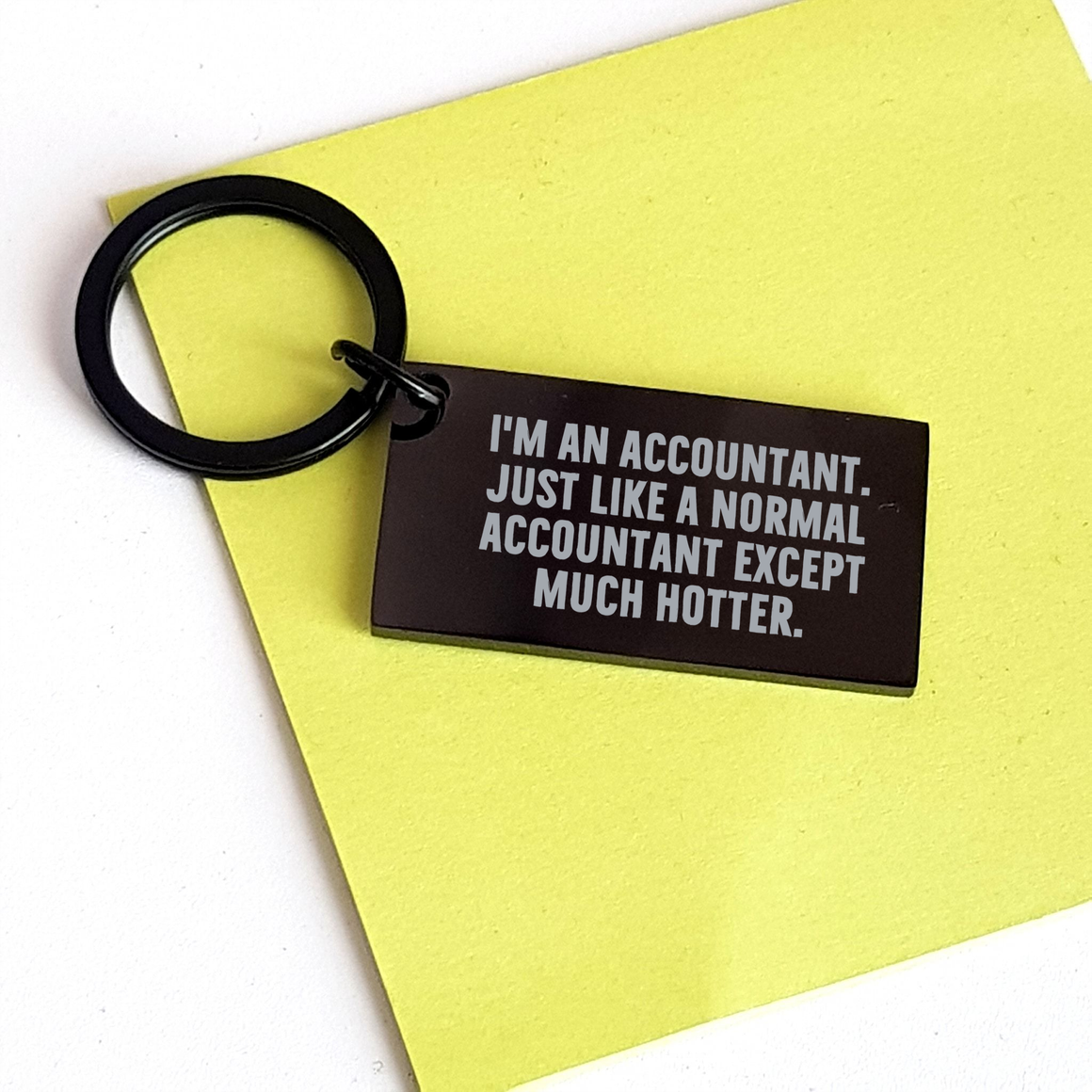 Funny Accountant Gifts from Mom for Her Accountant Friend - Unique Keychain with Engraved Message, Black Stainless Steel, Rust Resistant, Mother's Day Unique Gifts - Image 3